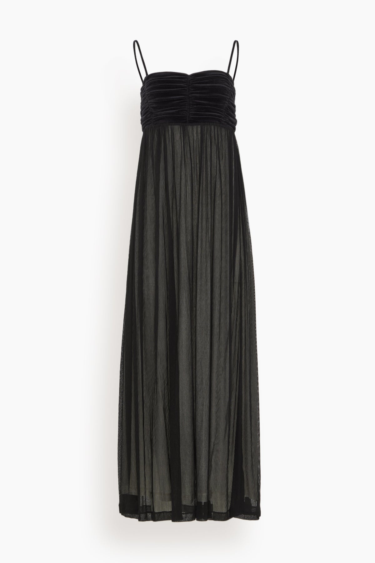 Evening Ruched Bandeau Dress in Black - 1