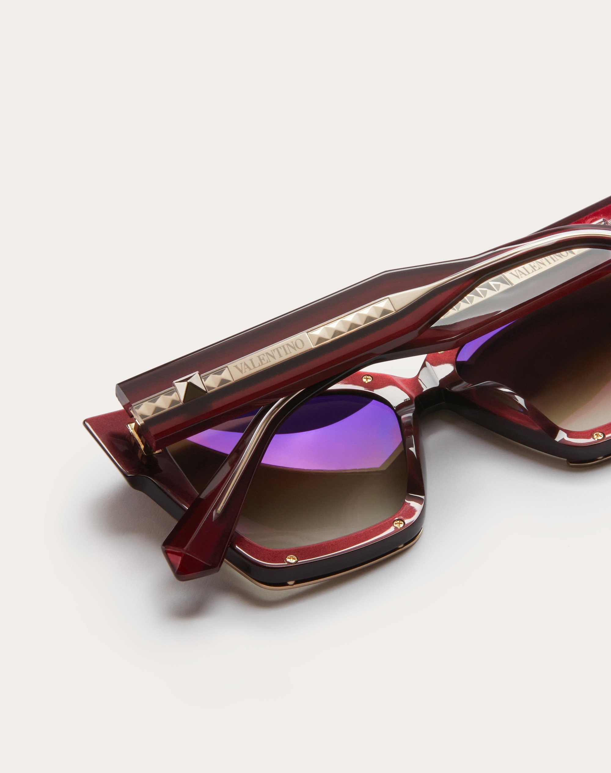 V - GRACE OVERSIZED CATEYE ACETATE  FRAME WITH TITANIUM DETAILS - 4
