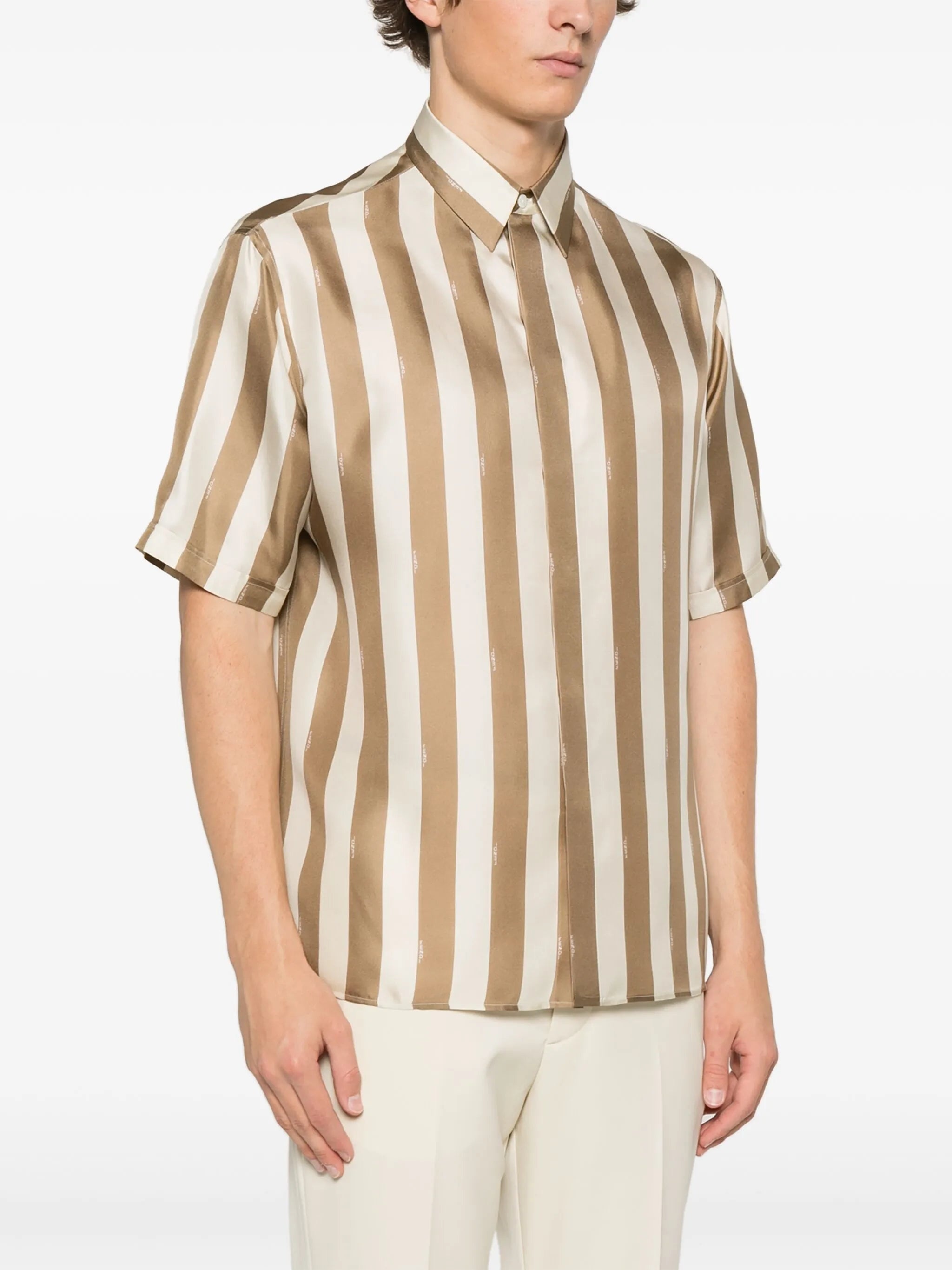 〈 FENDI 〉Vintage Silk Pattern Shirt ＊ FENDI Fendi Block-print Silk Shirt | Purple | FARFETCH
