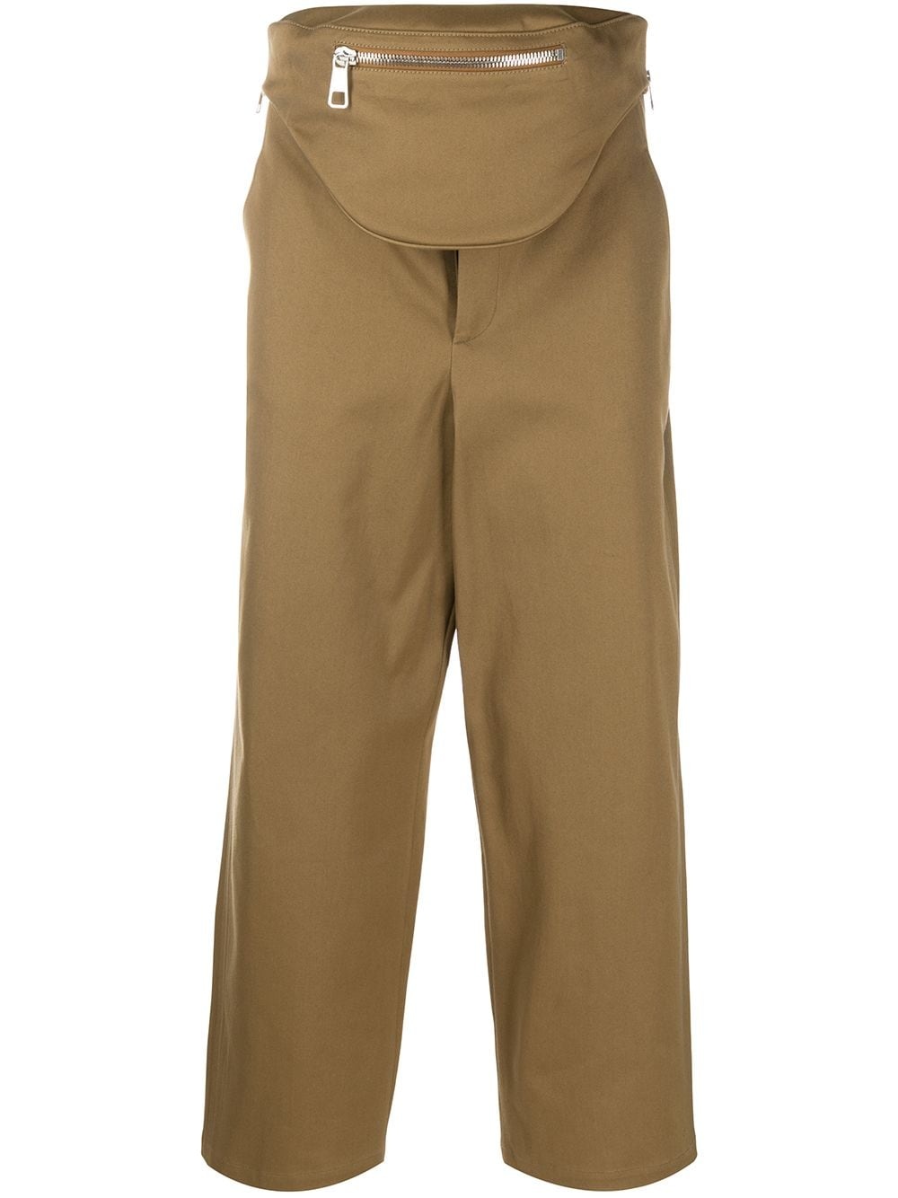 cropped belt bag trousers - 1
