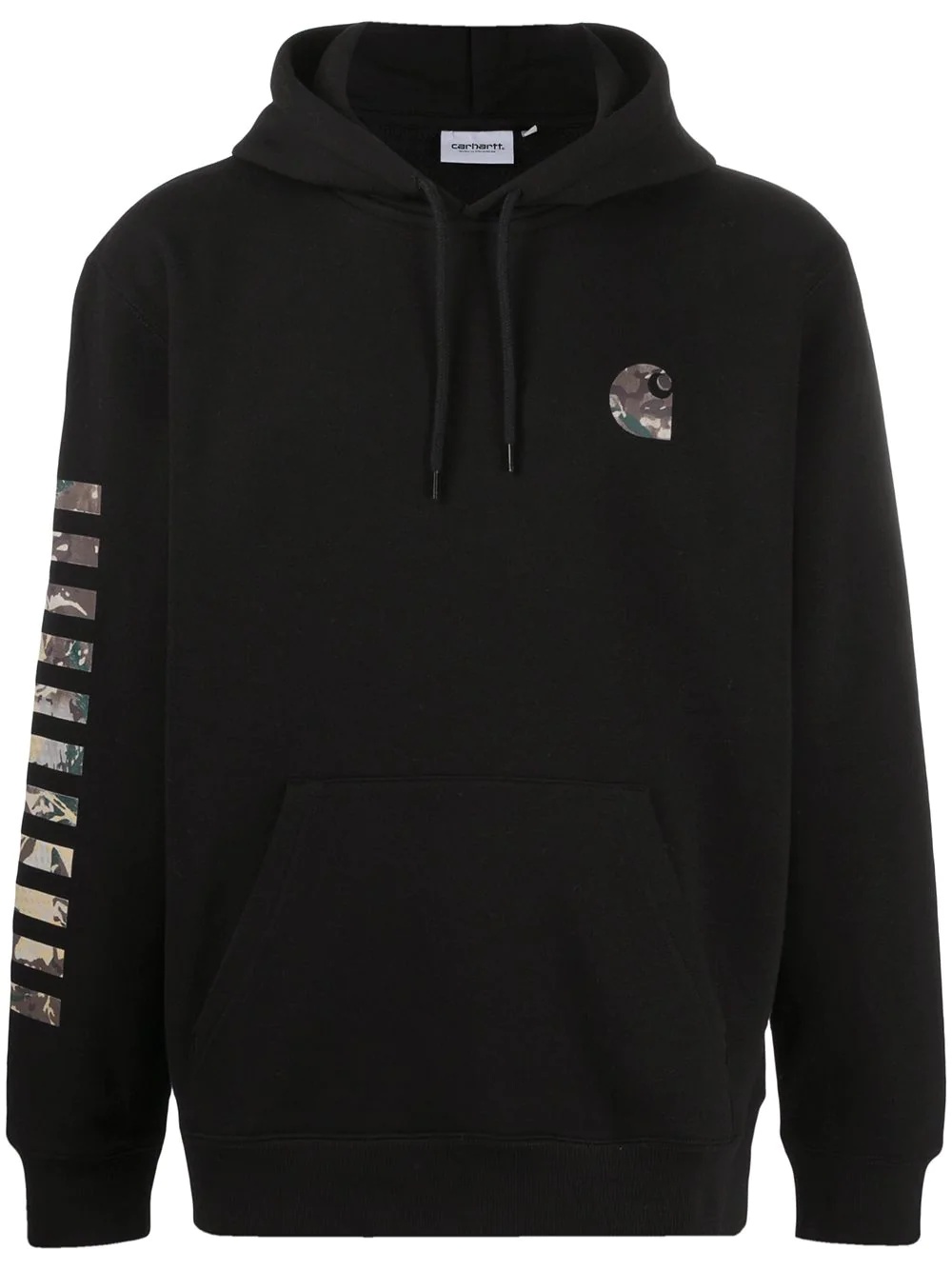 black graphic-print hoodie - 1