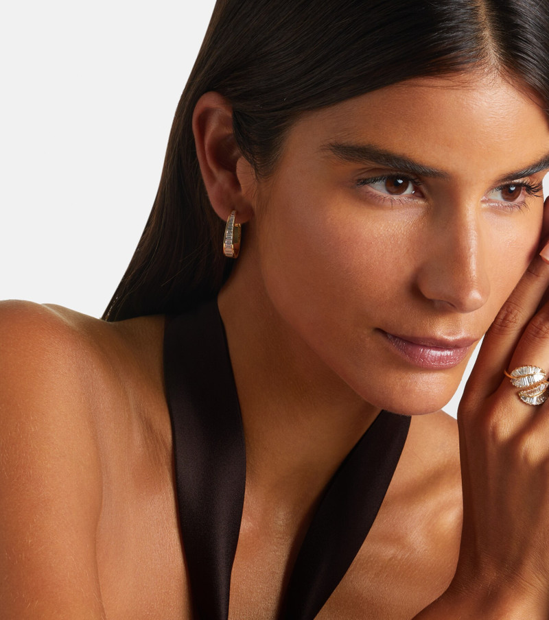 Meryl 18kt gold hoop earrings with diamonds 3