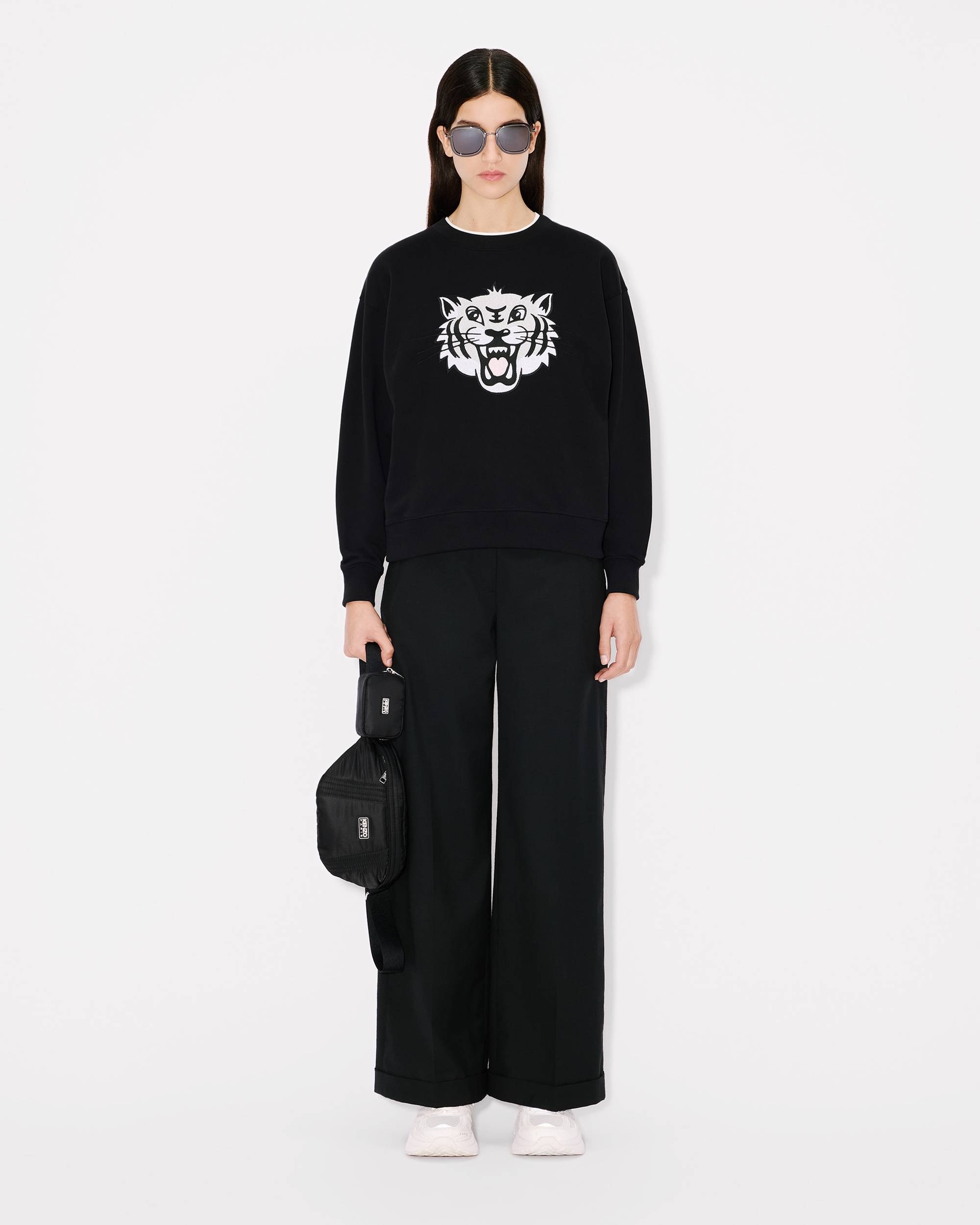 'KENZO Happy Tiger' embroidered sweatshirt in cotton - 5