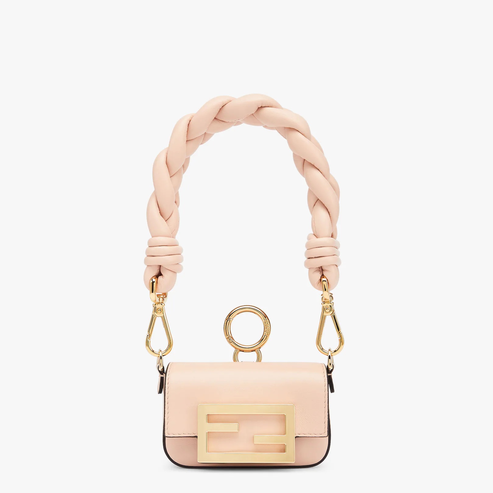 Pink leather charm - 1