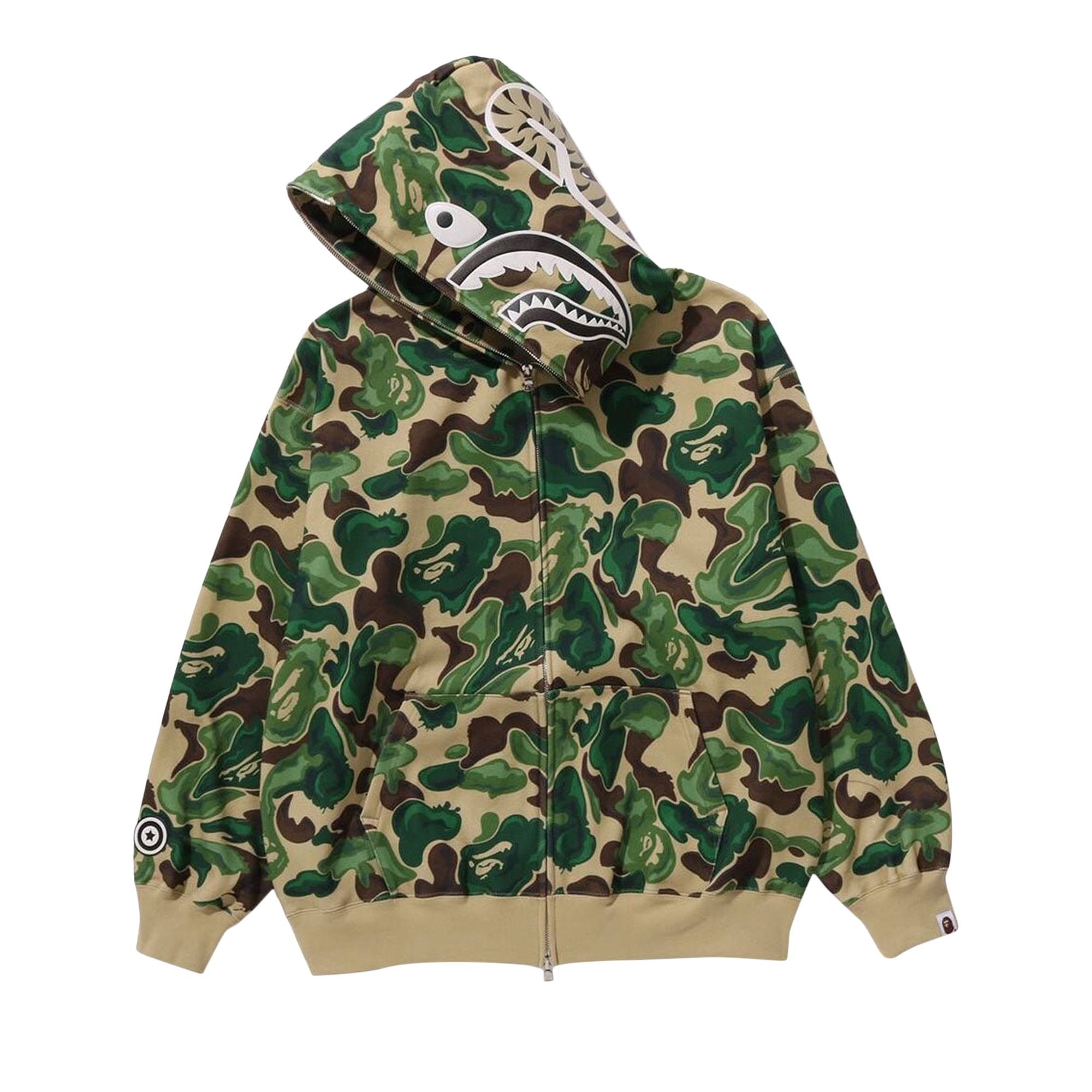 BAPE Art Camo Shark Full Zip Hoodie 'Green' - 2