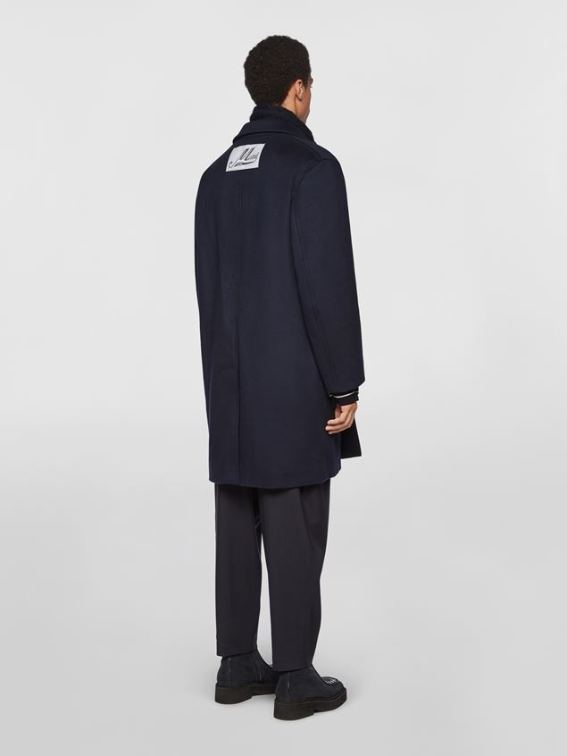 SINGLE-BREASTED COAT IN WOOL DRAP - 3