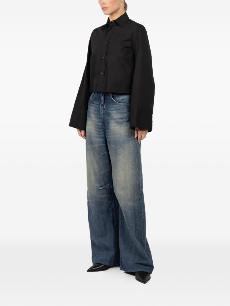 bell-sleeve cropped shirt 3