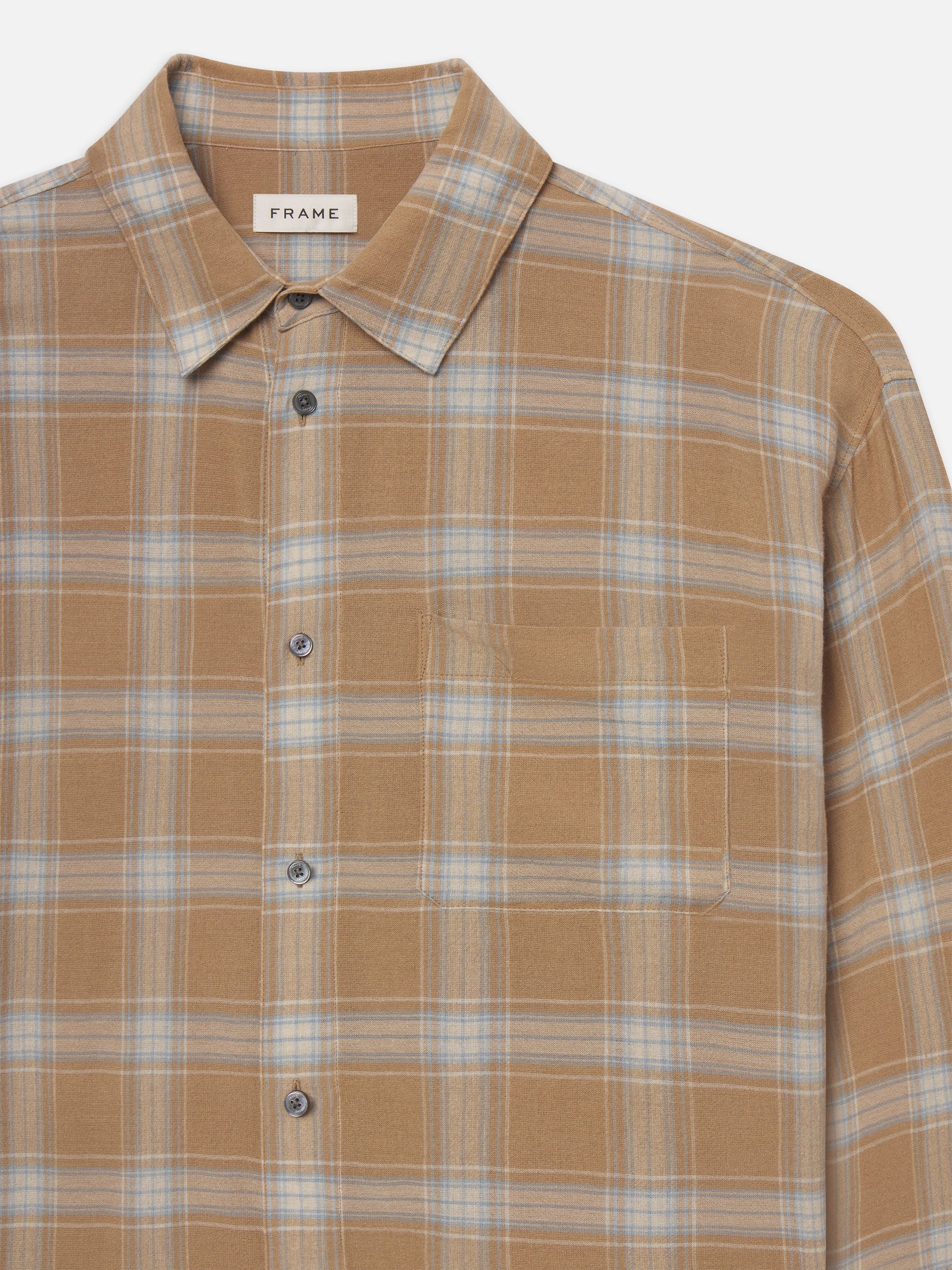 Plaid Shirt in Beige Plaid - 4