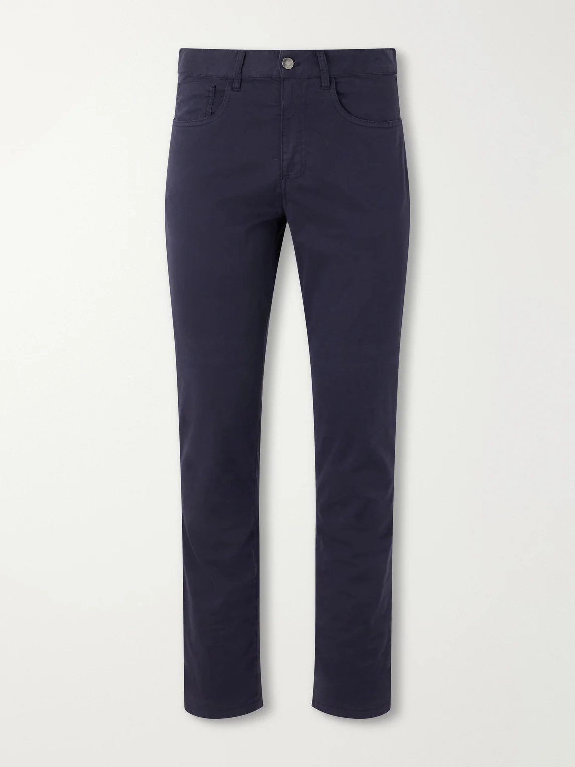 Tapered Cotton-Blend Twill Trousers - 1