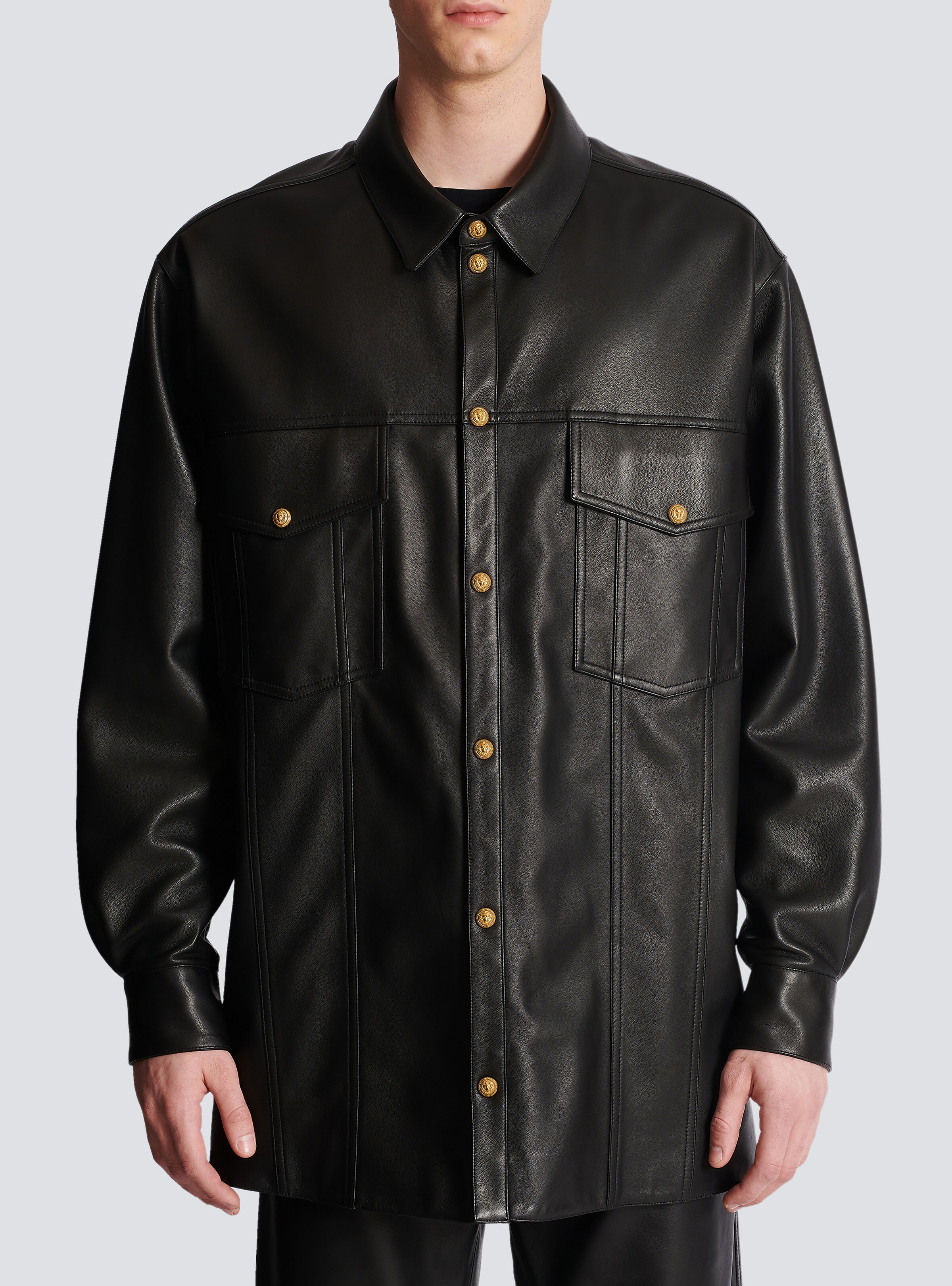 Leather overshirt - 5