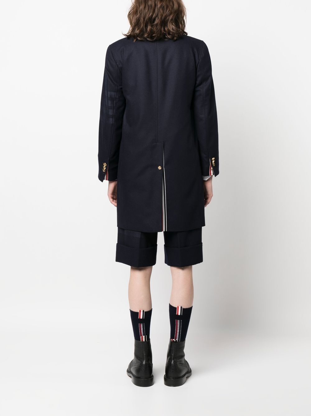 Engineered single-breasted side-stripe coat - 4