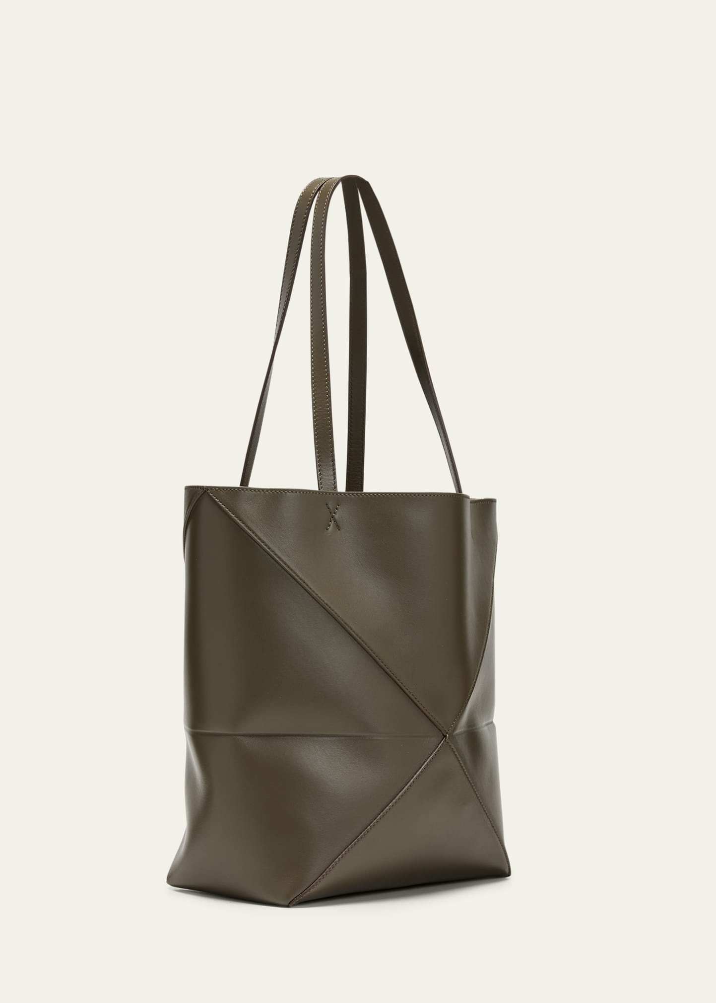 Puzzle Leather Tote Bag - 3