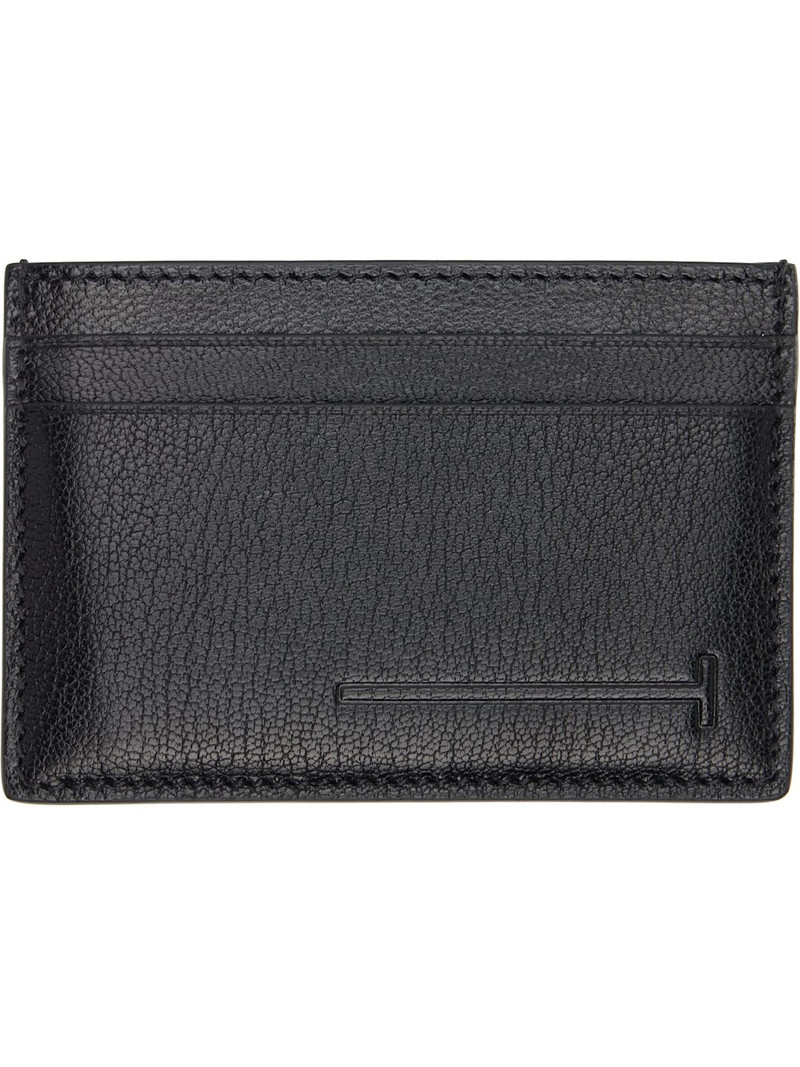 TOM FORD Black Elongated T Line Classic Card Holder outlook