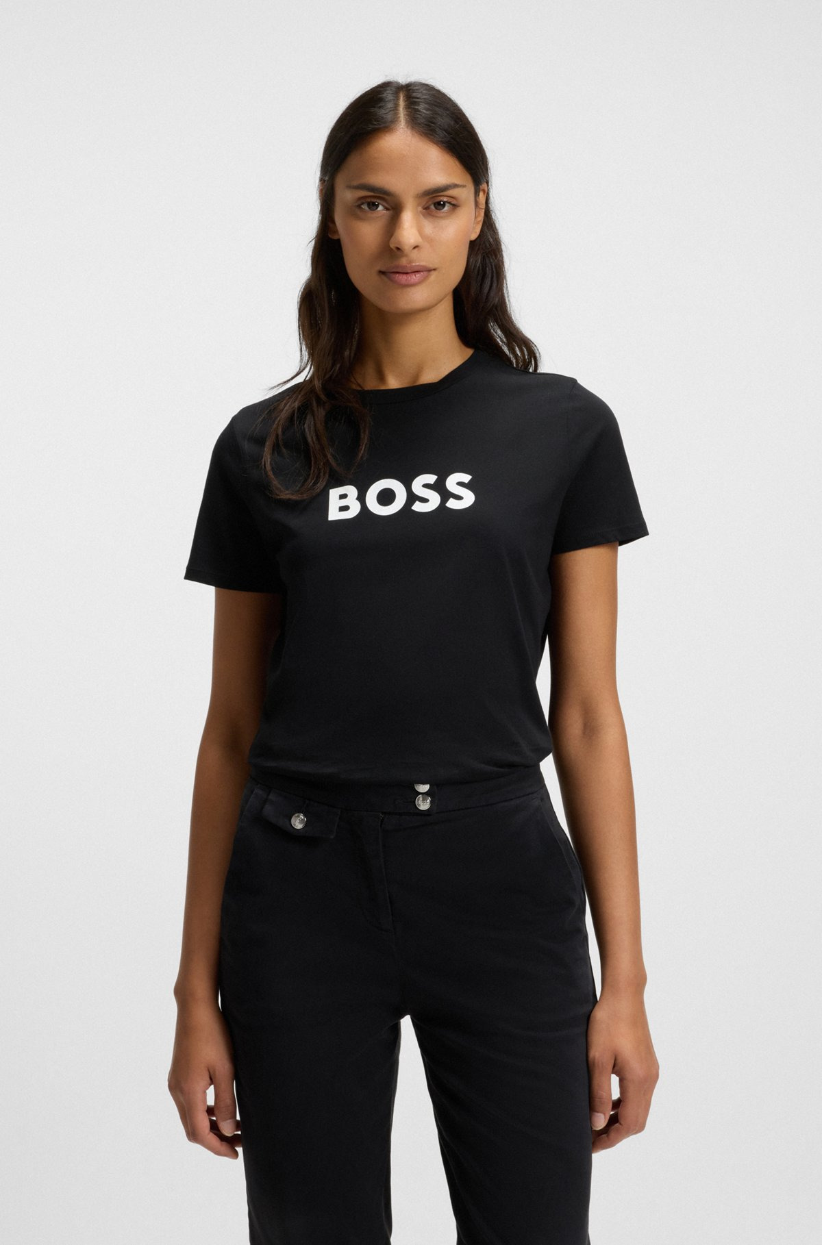 COTTON-JERSEY REGULAR-FIT T-SHIRT WITH CONTRAST LOGO - 2