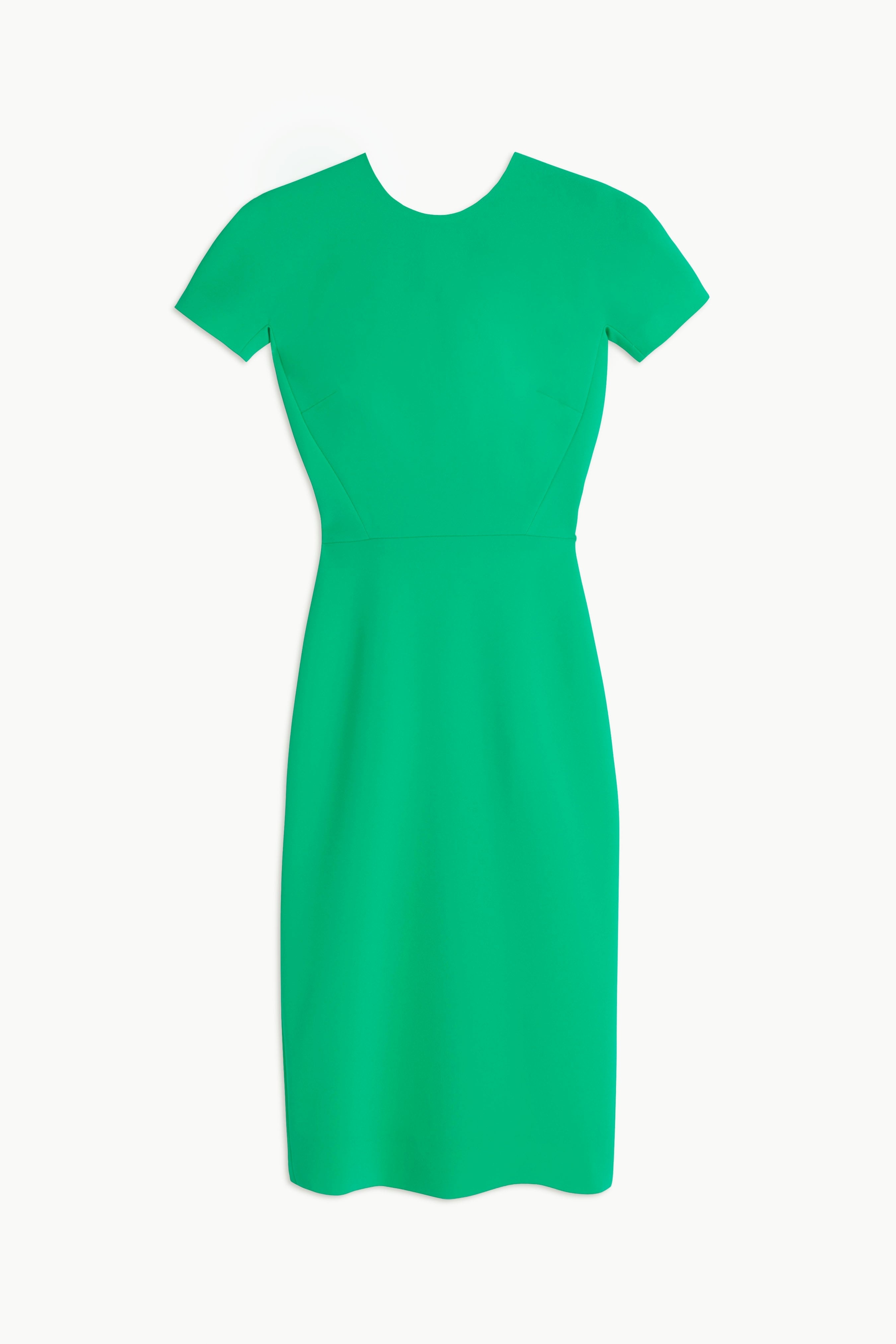T-Shirt Fitted Dress in Bright Green - 1
