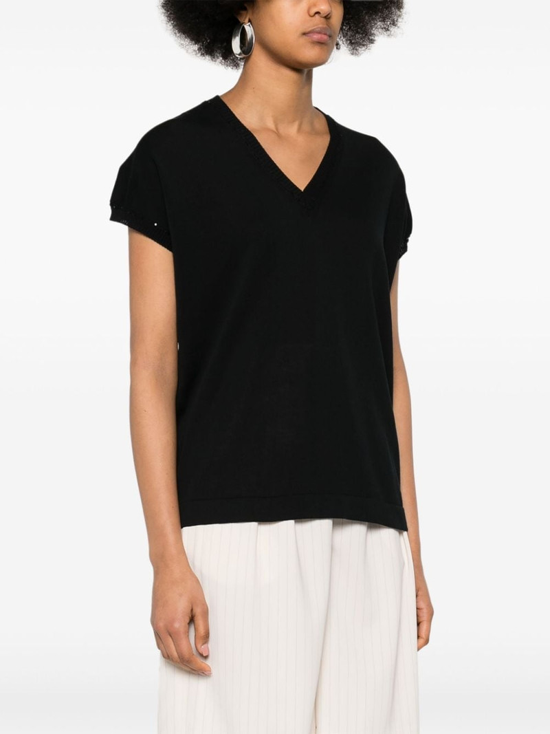 sequin-detailing knitted top 3
