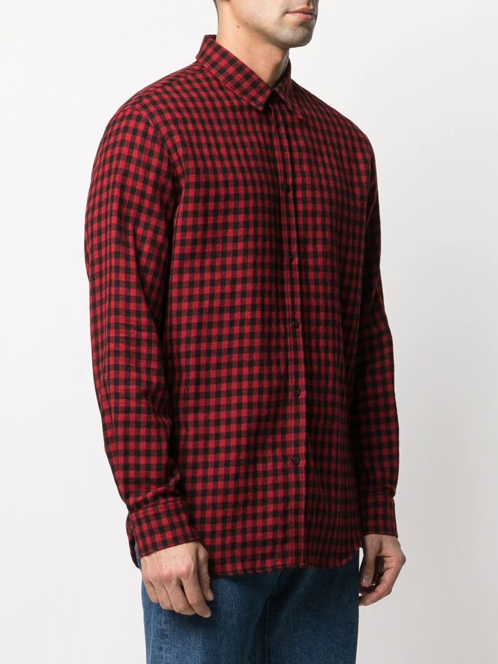 checked long-sleeve shirt - 3