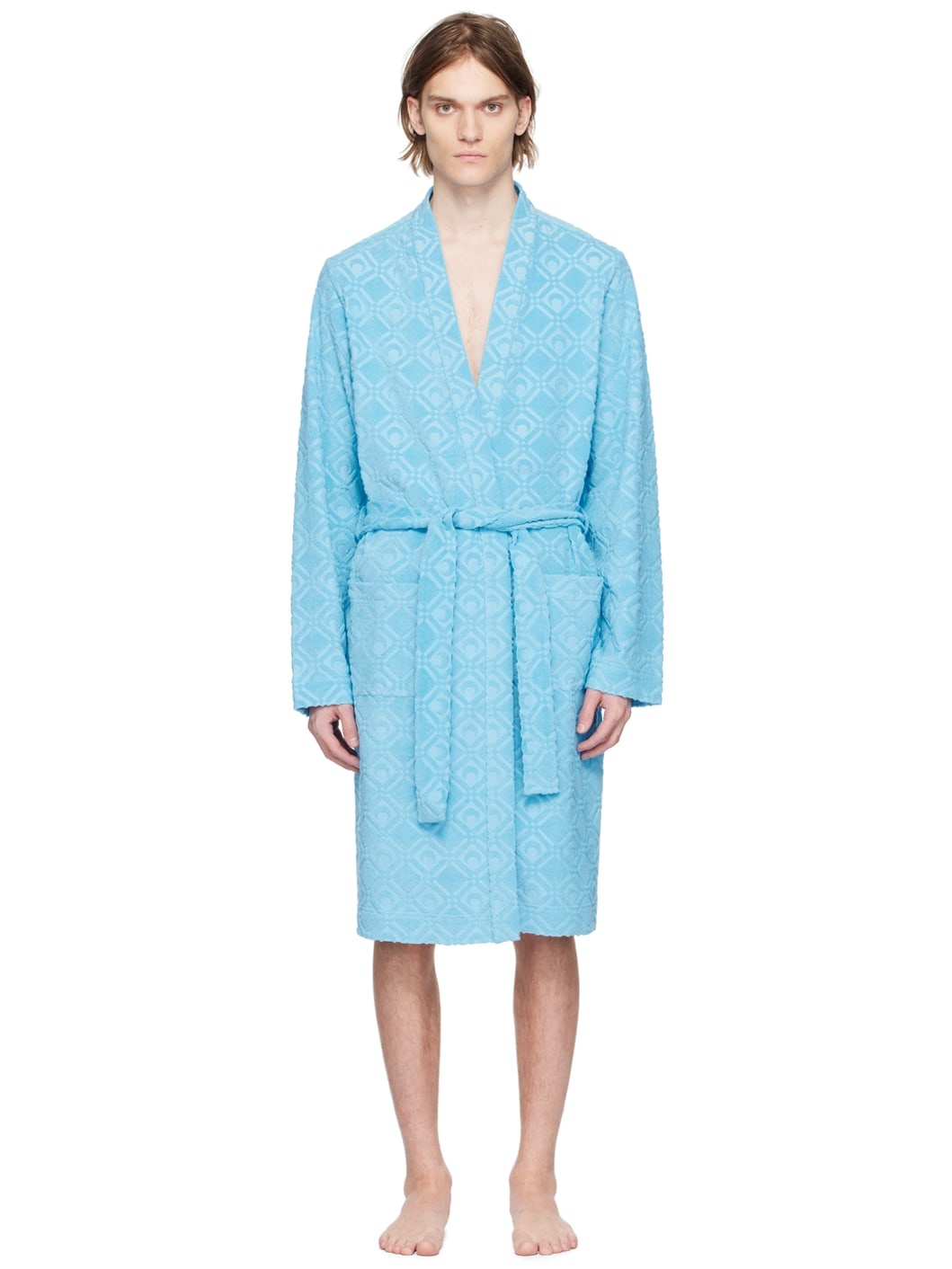 Blue Jacquard Robe - 1