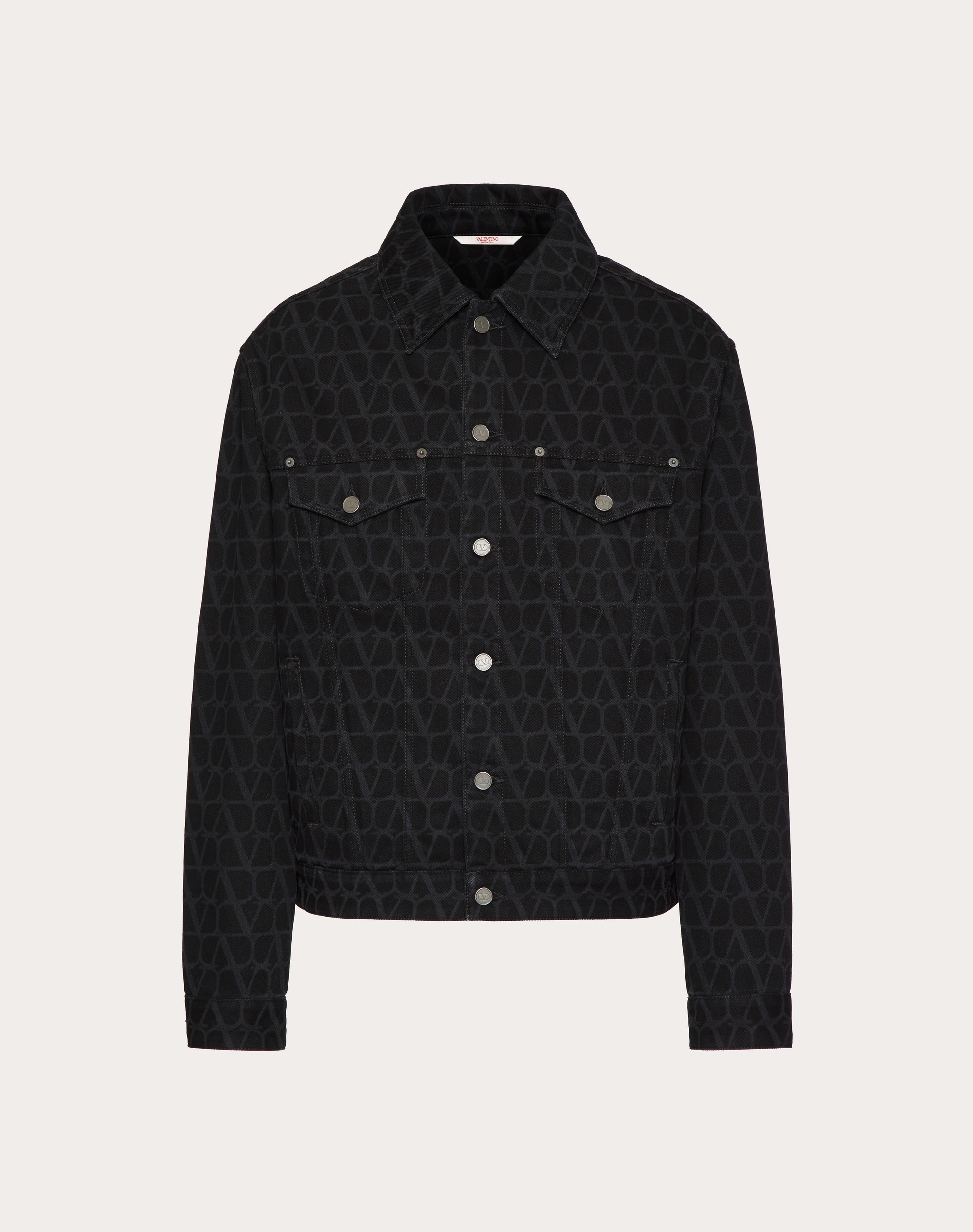 DENIM JACKET WITH TOILE ICONOGRAPHE PRINT - 1