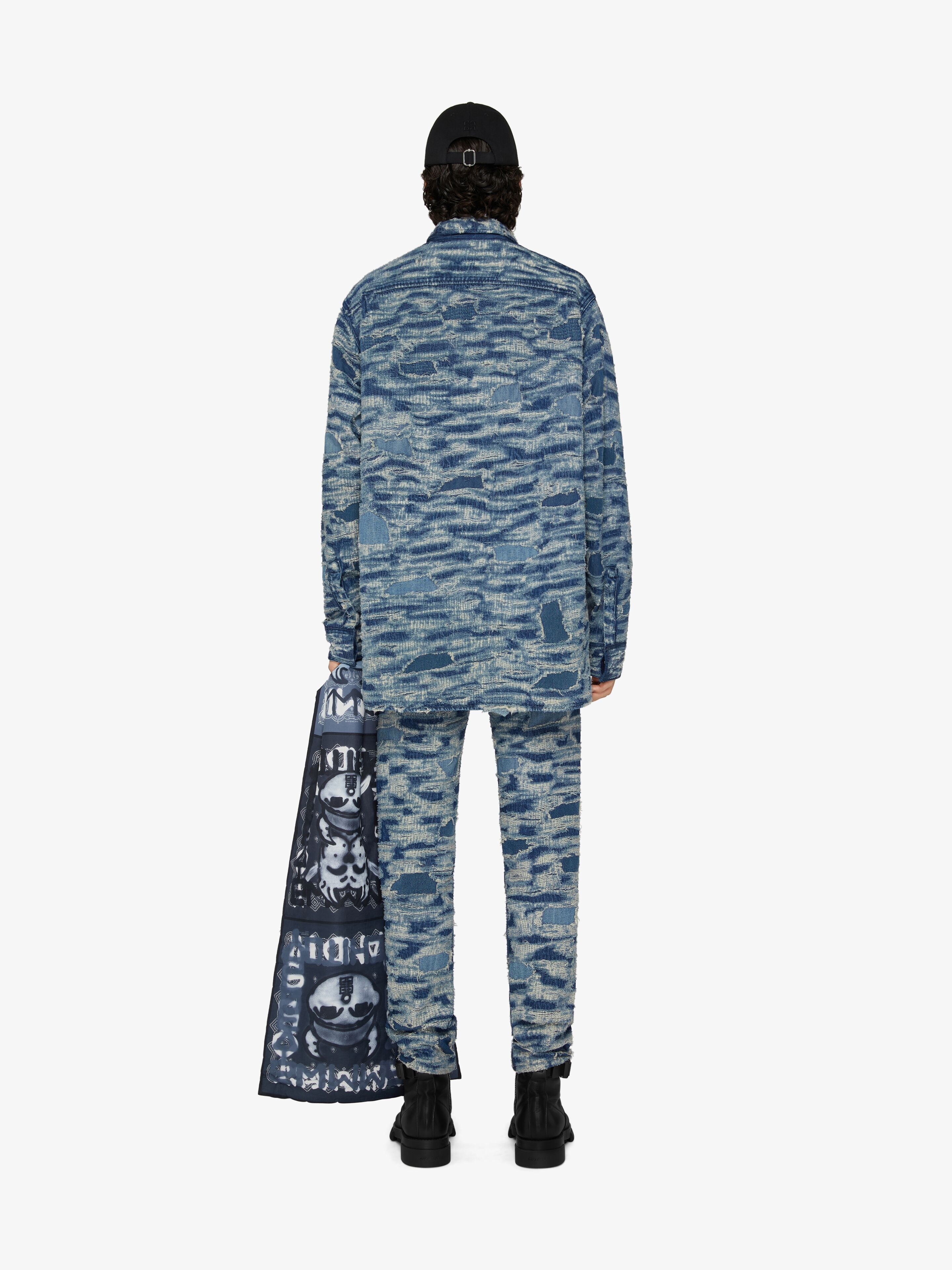 SLIM JEANS IN DESTROYED DENIM - 4