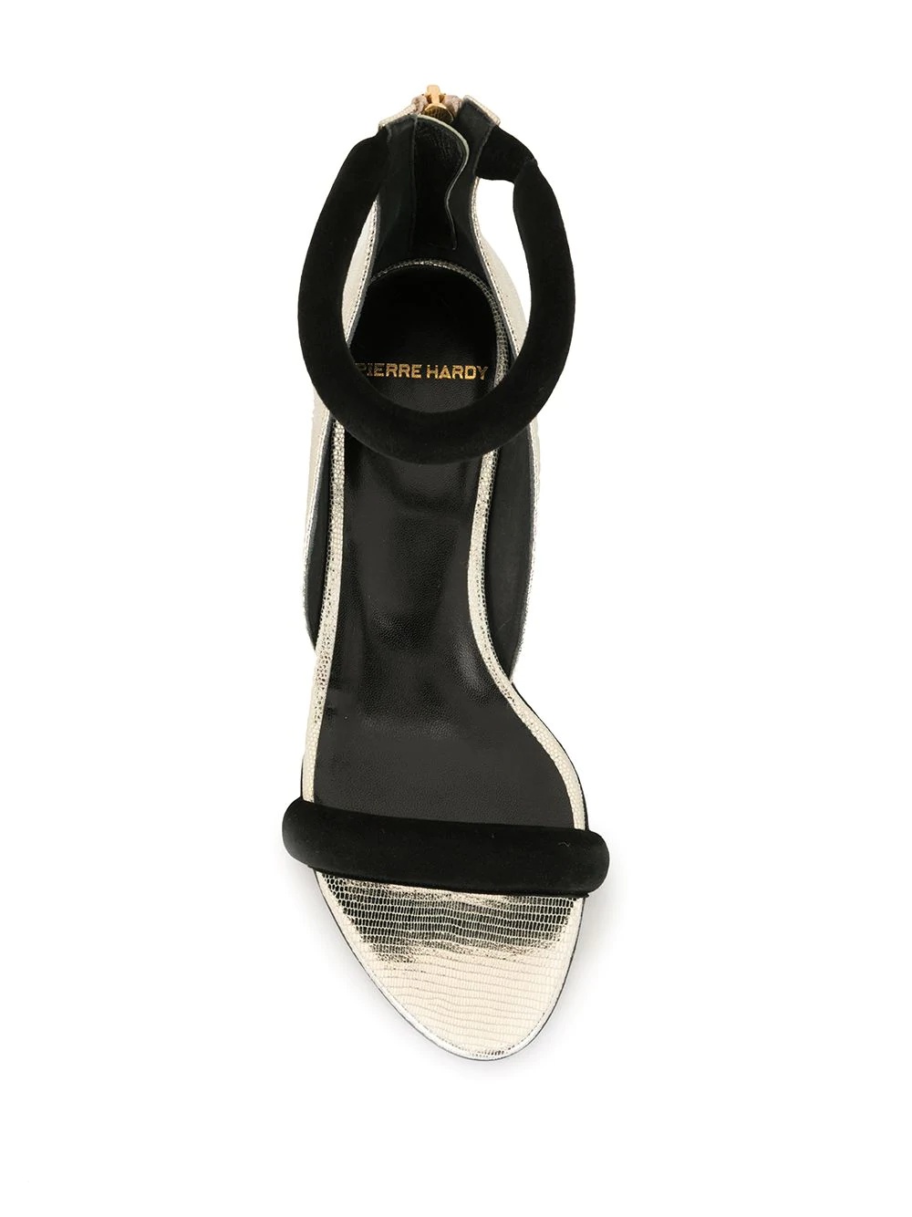 strappy metallic heeled sandals - 4