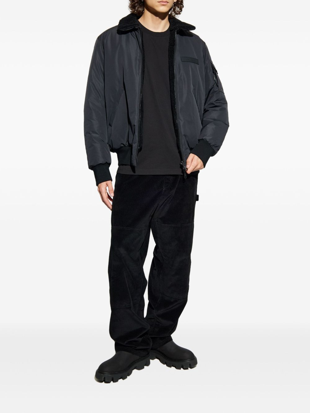 sherpa-collar bomber jacket - 2