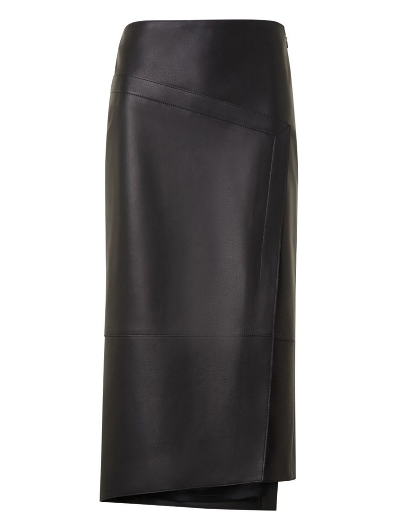 leather asymmetric skirt 1