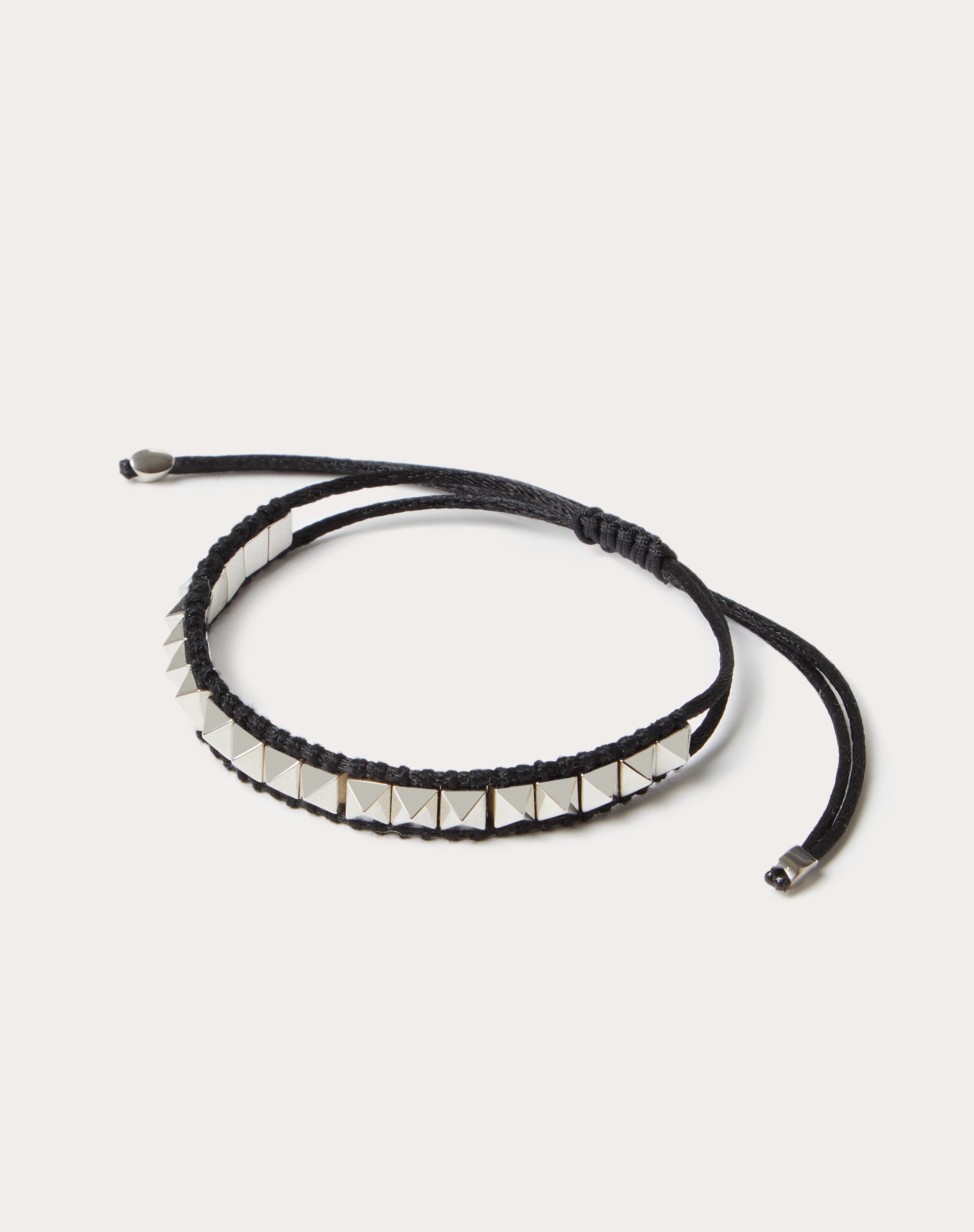 COTTON AND METAL VALENTINO COLOR SIGN BRACELET - 3