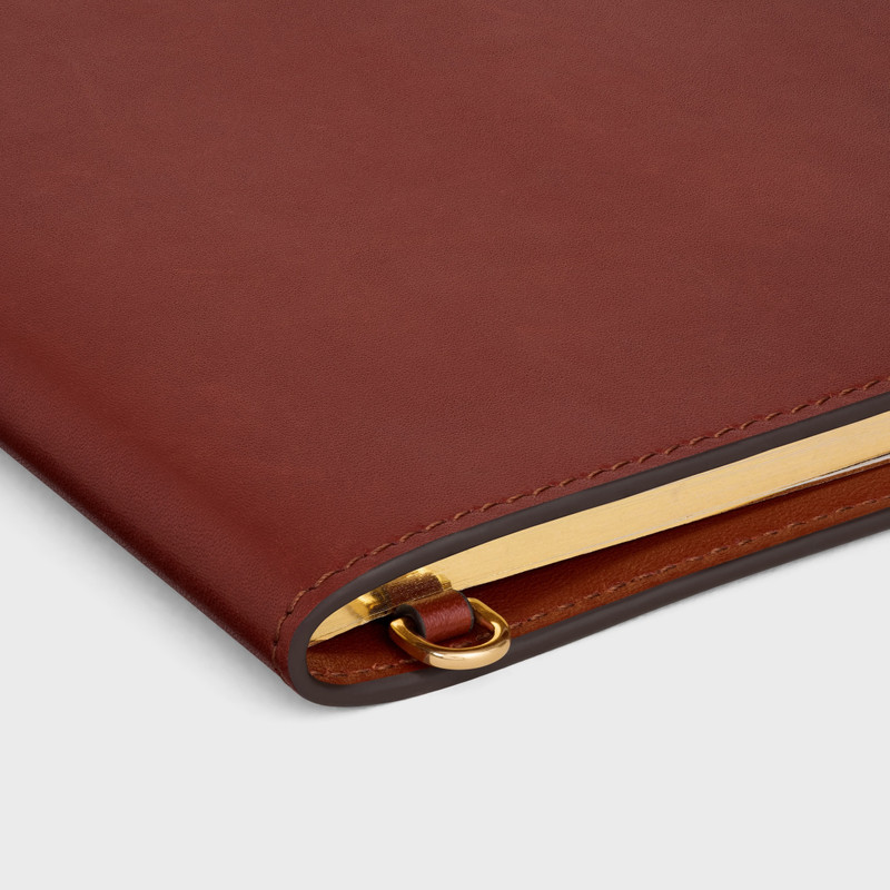 LARGE NOTEBOOK COVER WITH POUCH IN NATURAL CALFSKIN 6