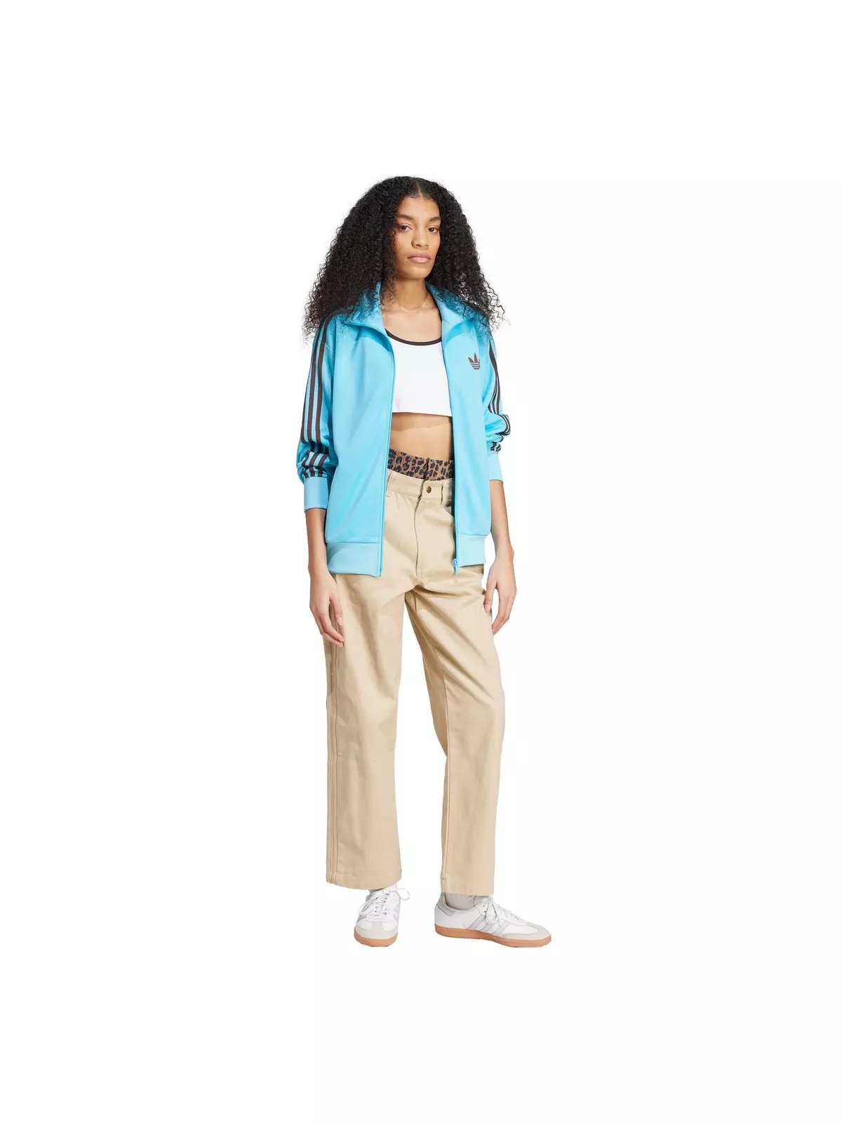 Originals Women's Adicolor Classic Firebird Loose Track Top -Lt Blue/Brown - 5