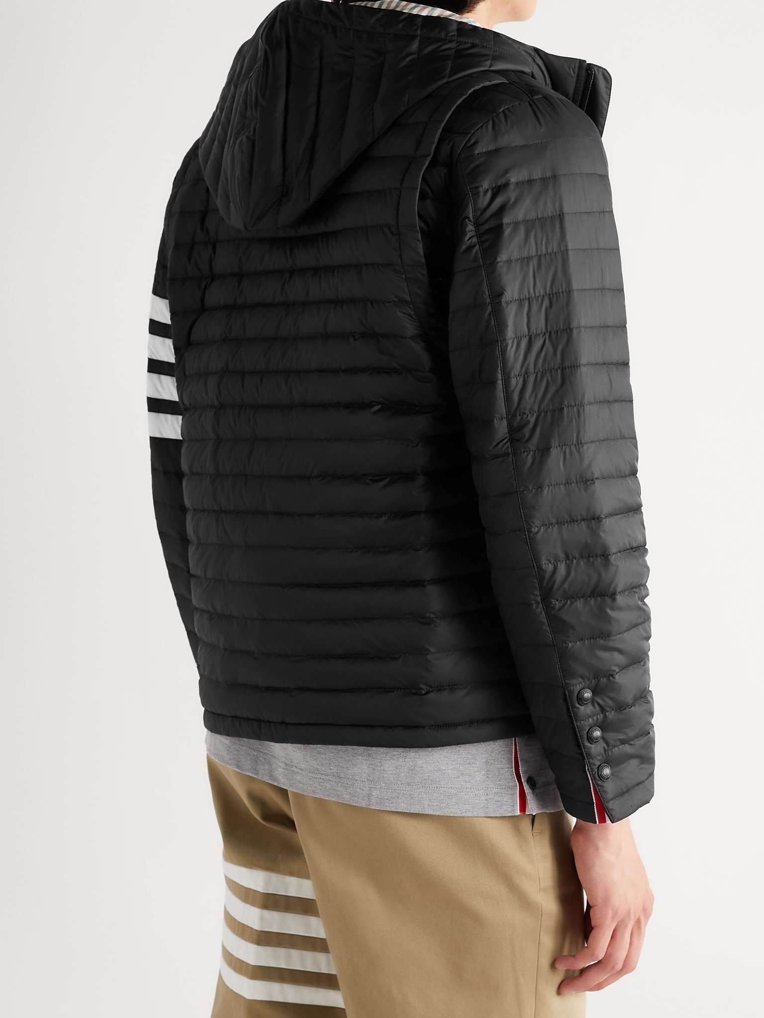 Striped Quilted Shell Down Jacket - 4