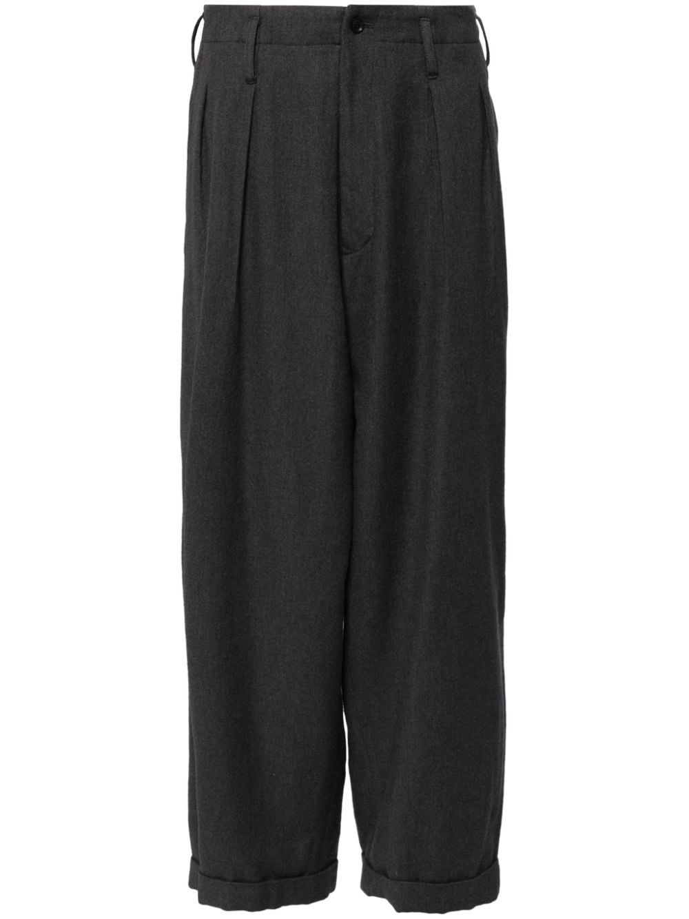 Pleated wide-leg trousers - 1