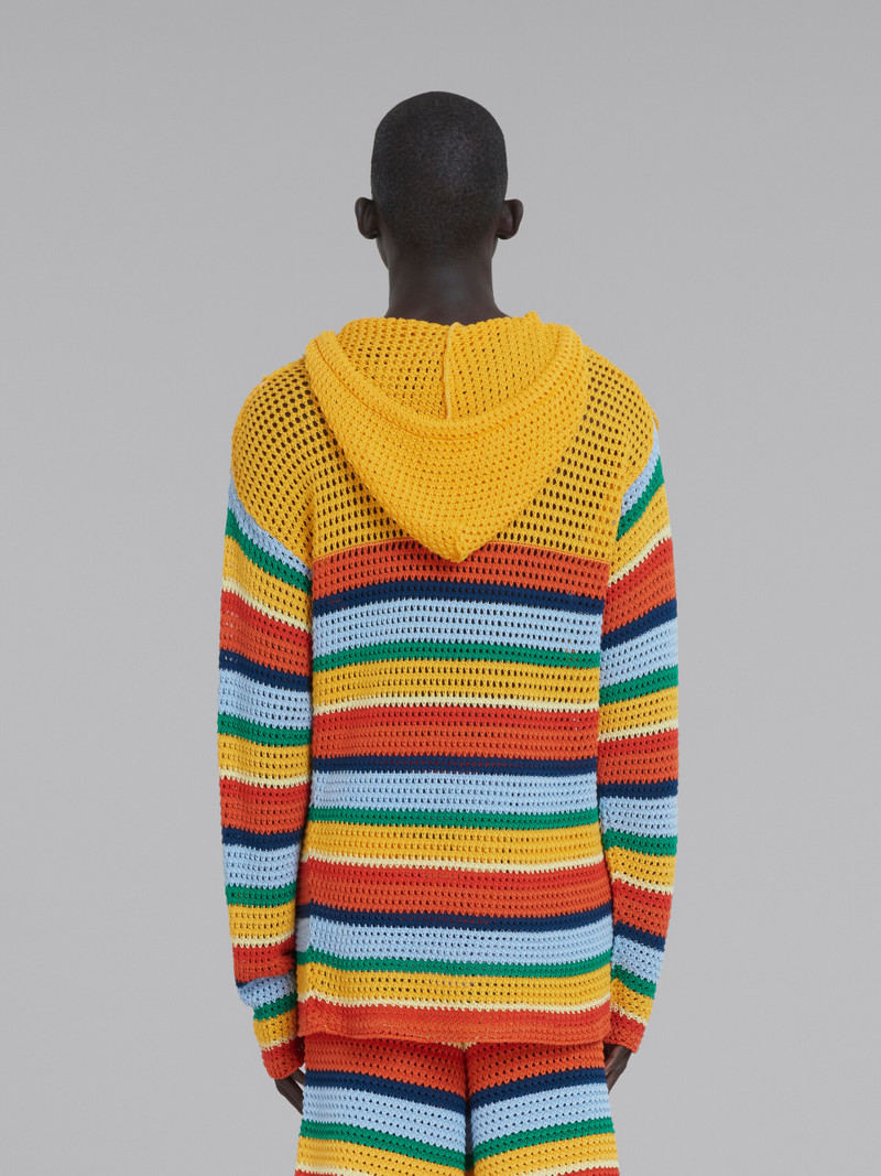 MARNI X NO VACANCY INN - MULTICOLOUR COTTON-KNIT HOODIE 3