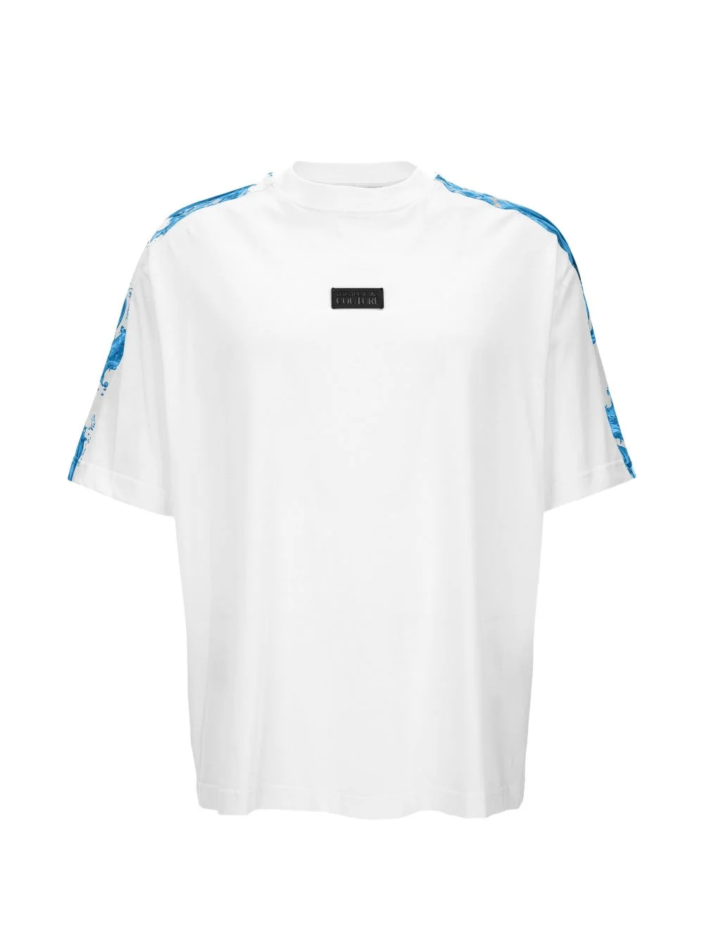 pattern-panel T-shirt - 1