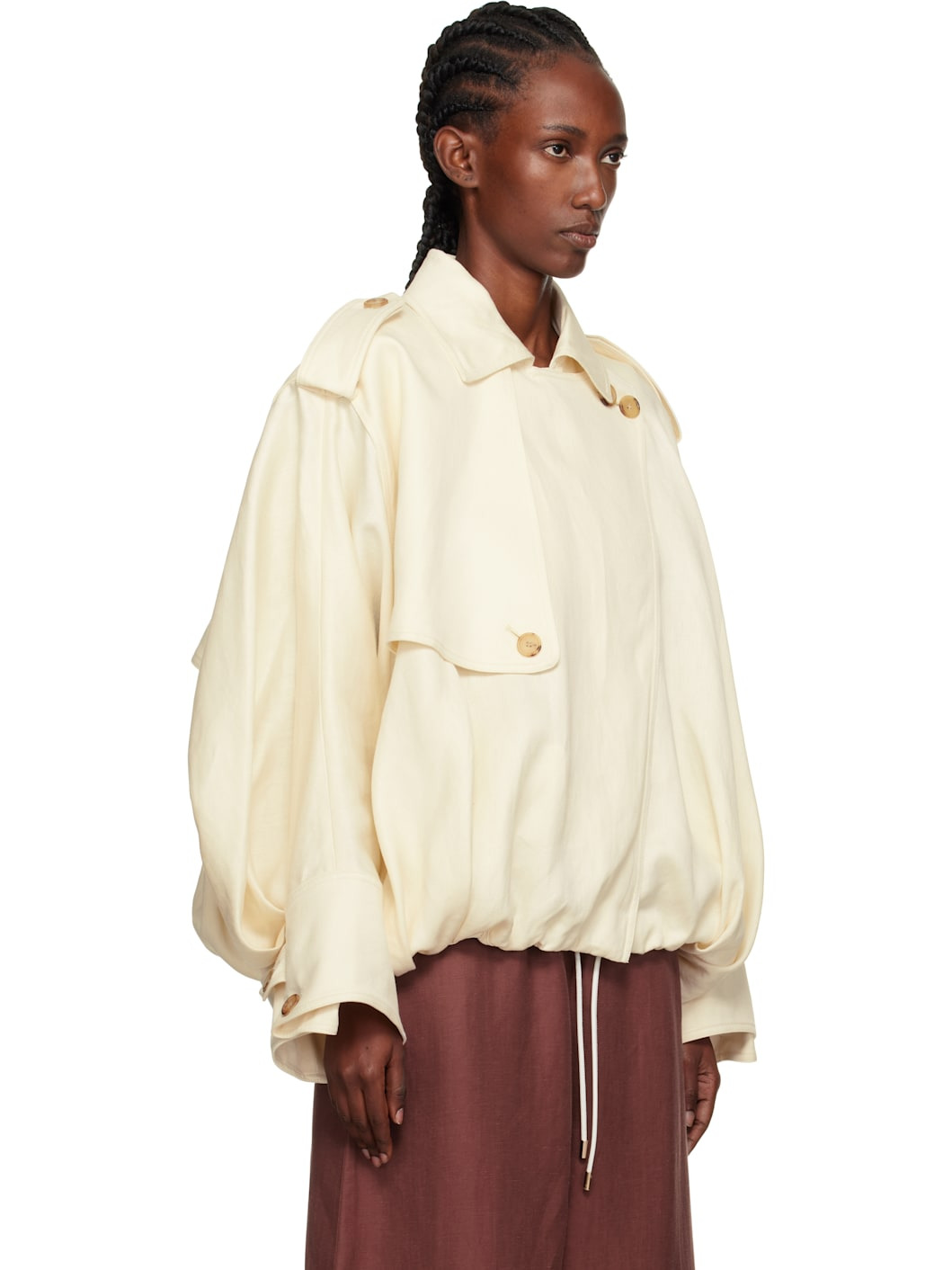 Beige Hunt Oversized Jacket - 2