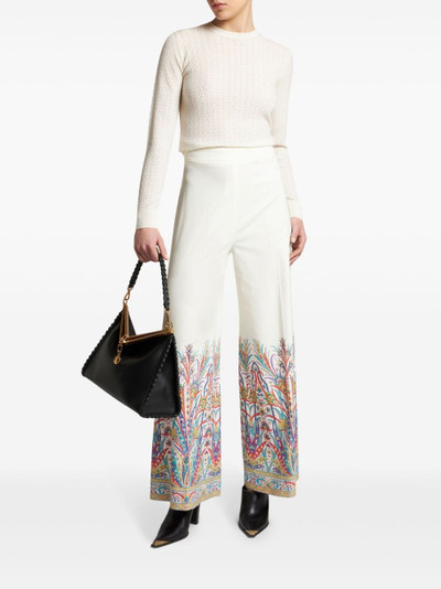 Etro cable-knit wool jumper outlook