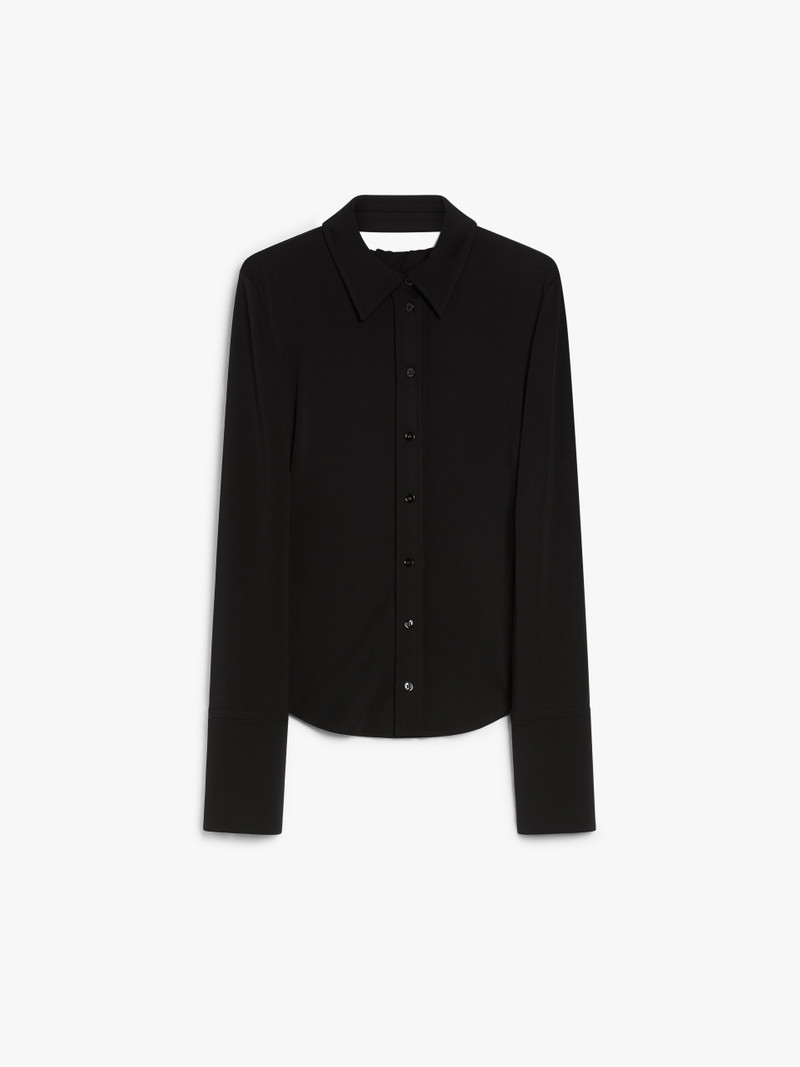 CANDIDO Fitted crêpe jersey shirt 1