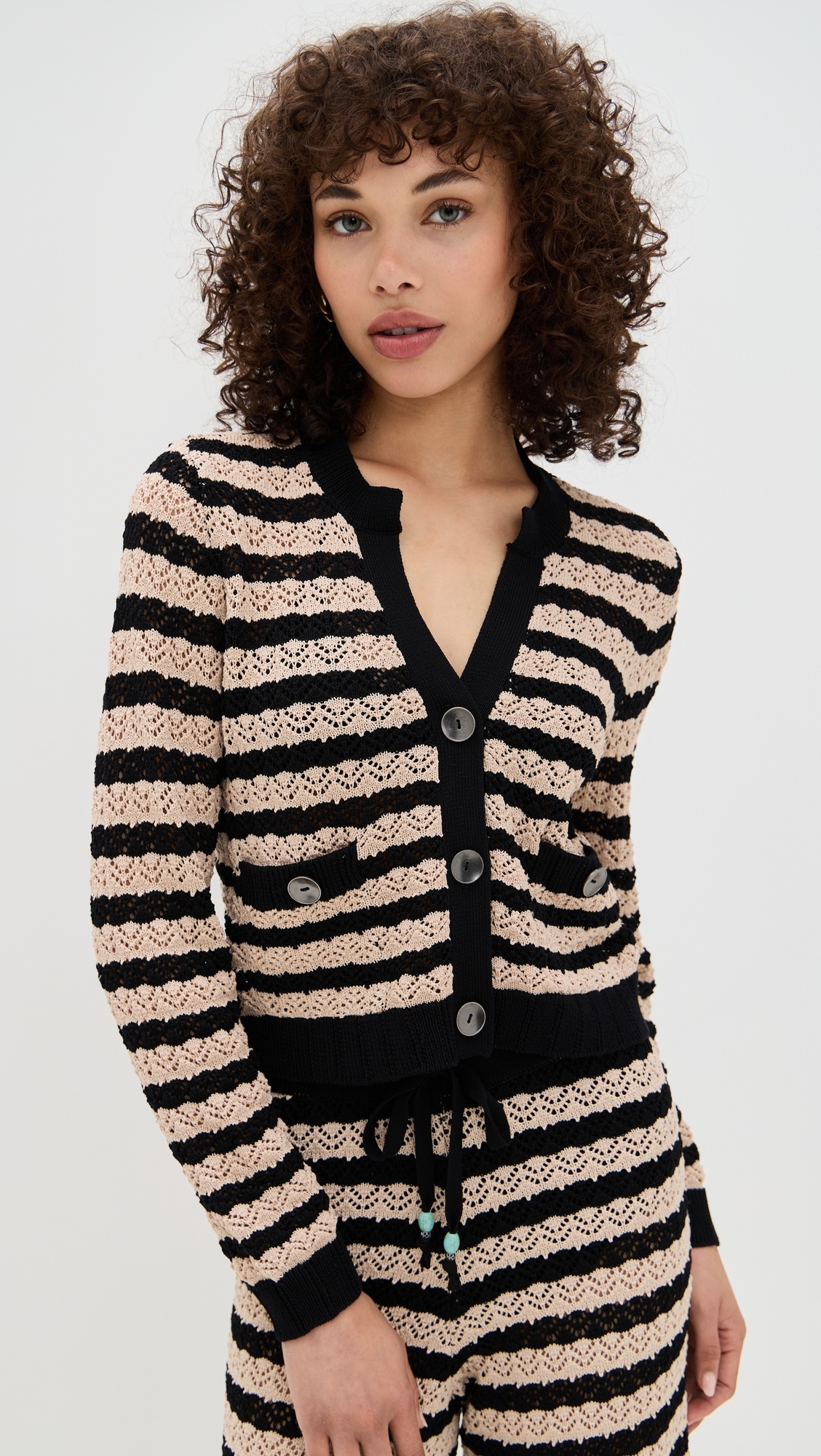 Orla Pointelle Knit Cardigan - 1