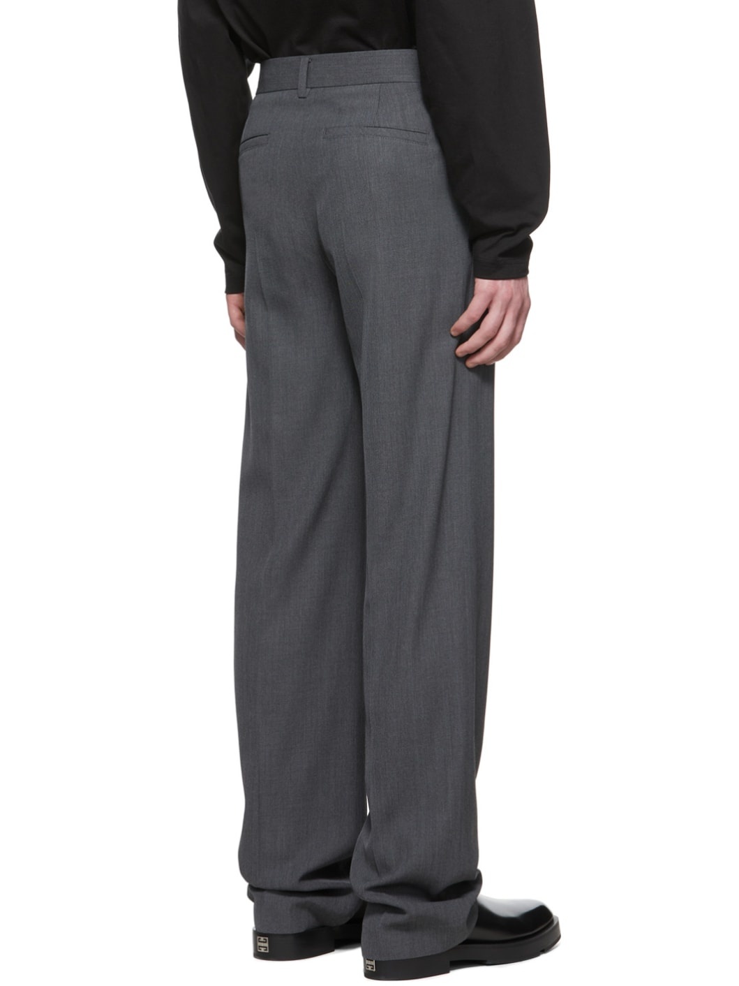 Grey Wool Trousers - 3