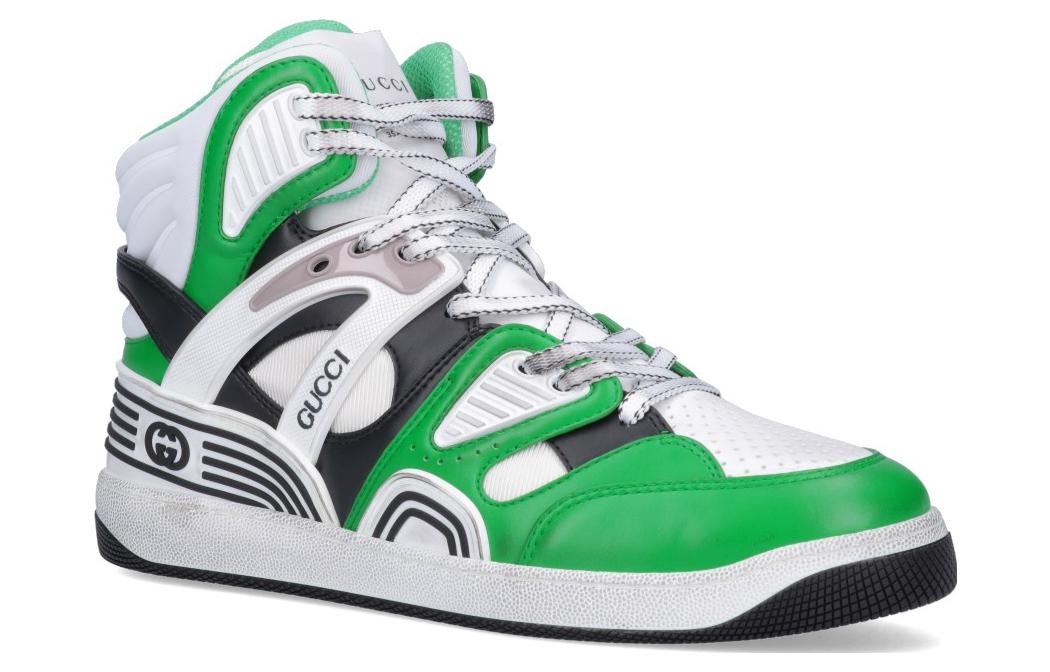 Gucci Basket High 'Black White Green' 661301-2SH90-3760 - 3