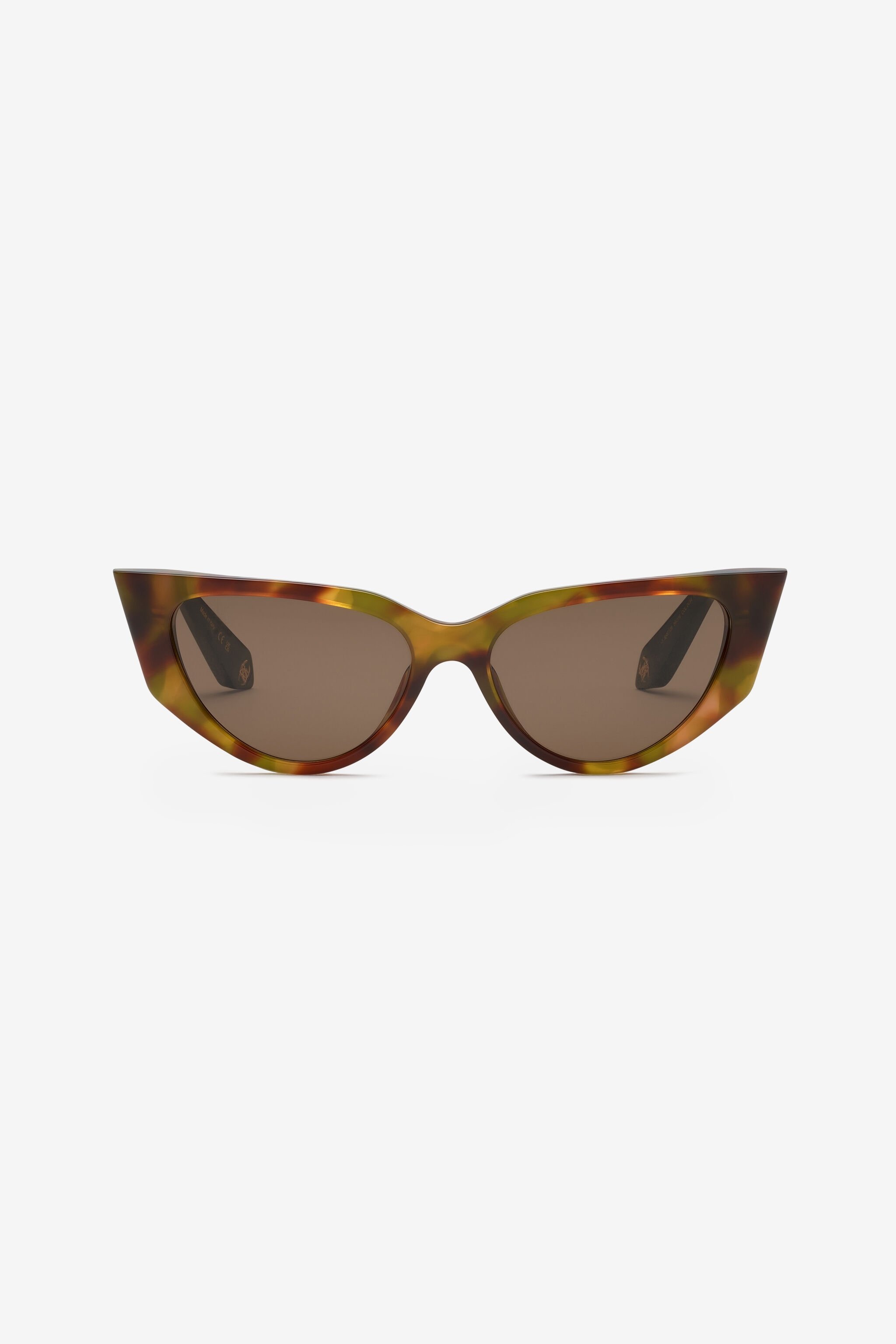 Cat-eye shape sunglasses with scale effect temples - 1