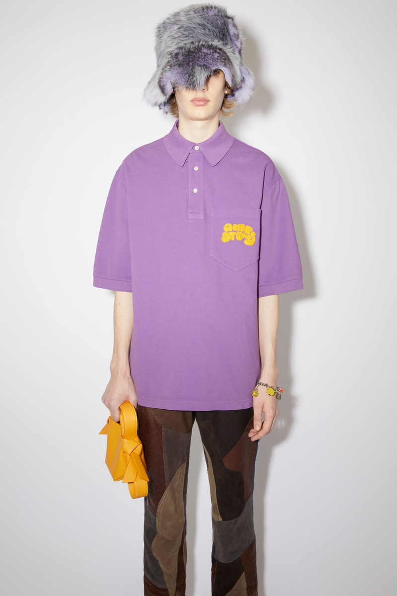 Acne Studios embroidered-logo polo shirt outlook
