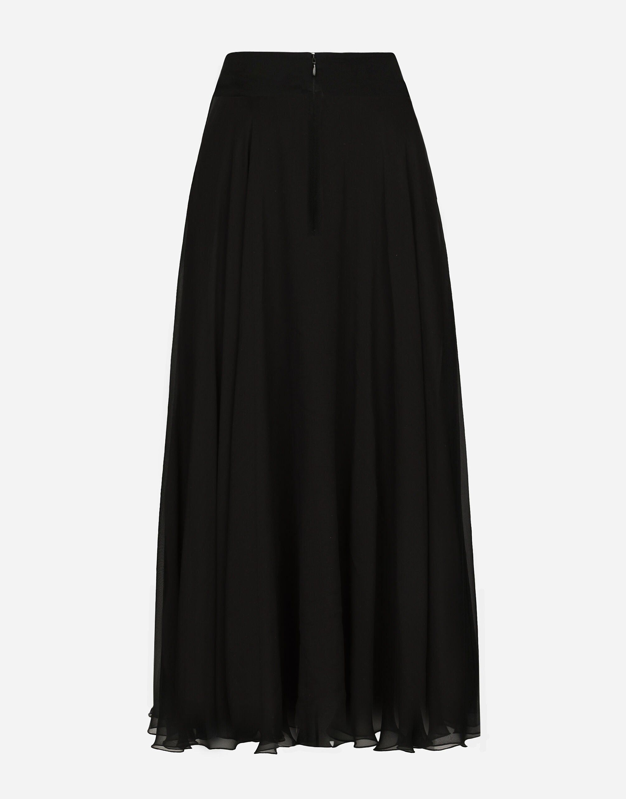 Chiffon calf-length circle skirt - 2