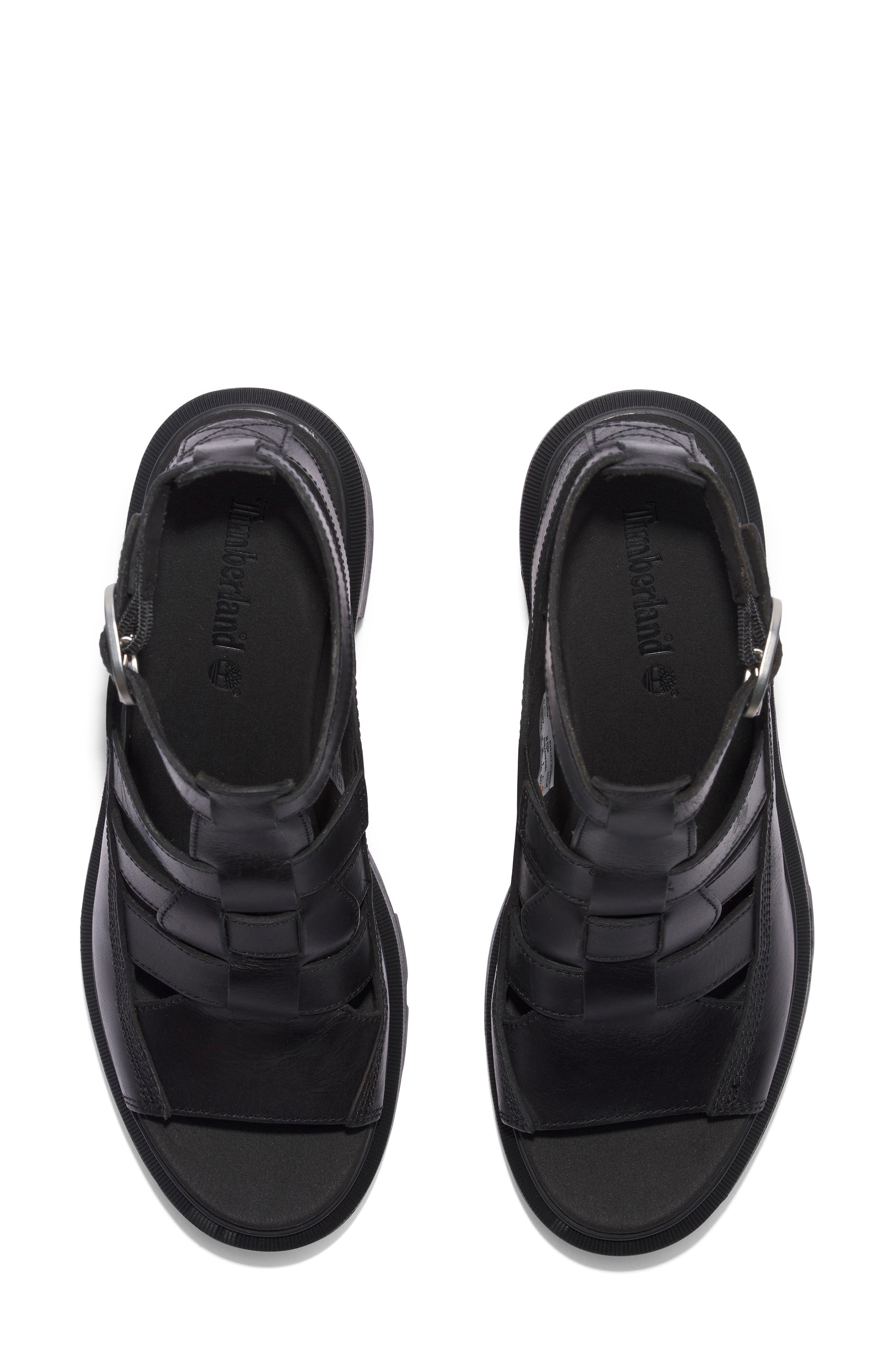 Timberland Allington Heights Platform Fisherman Sandal in Black Full Grain at Nordstrom - 3