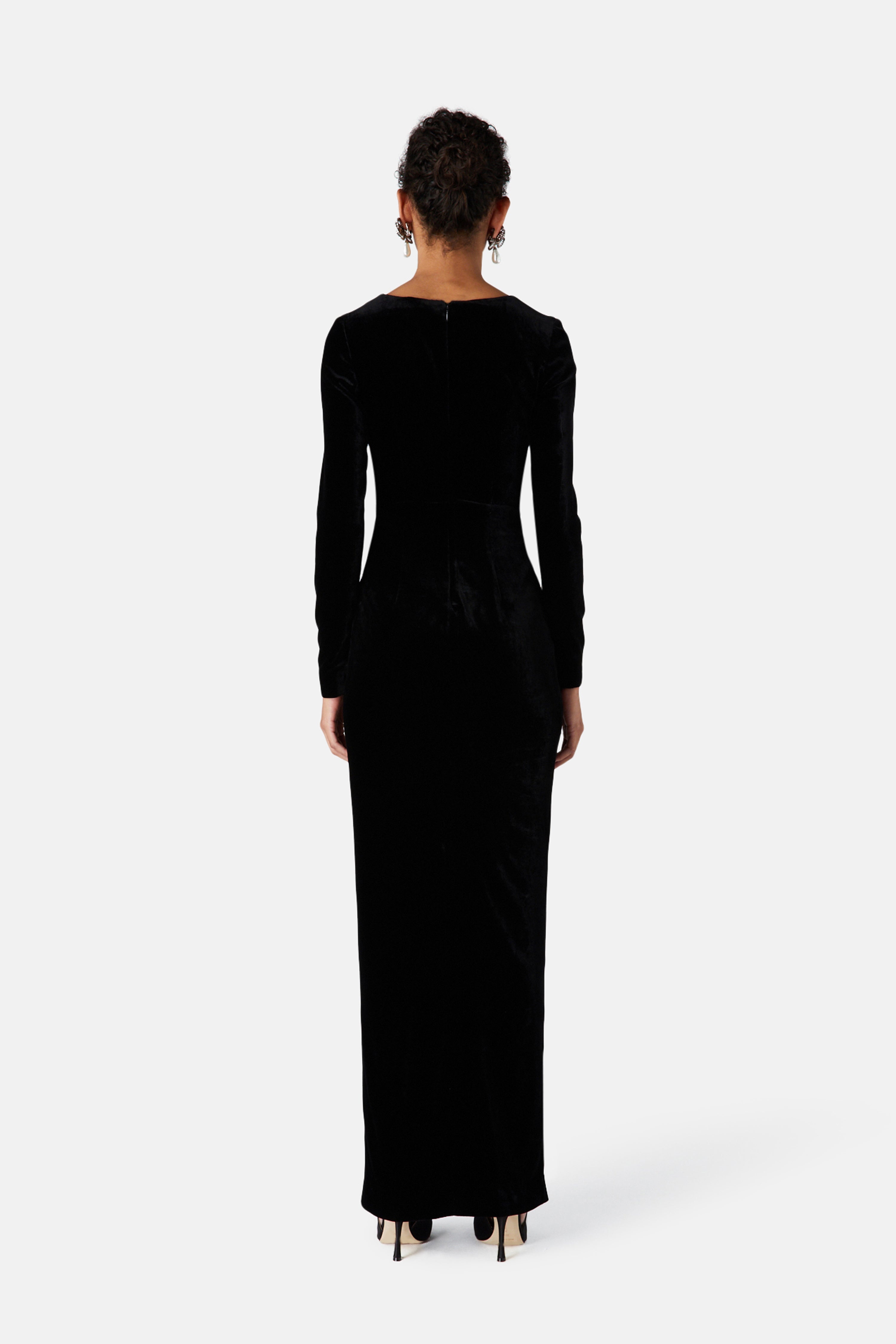 STRETCH VELVET DRESS - 4