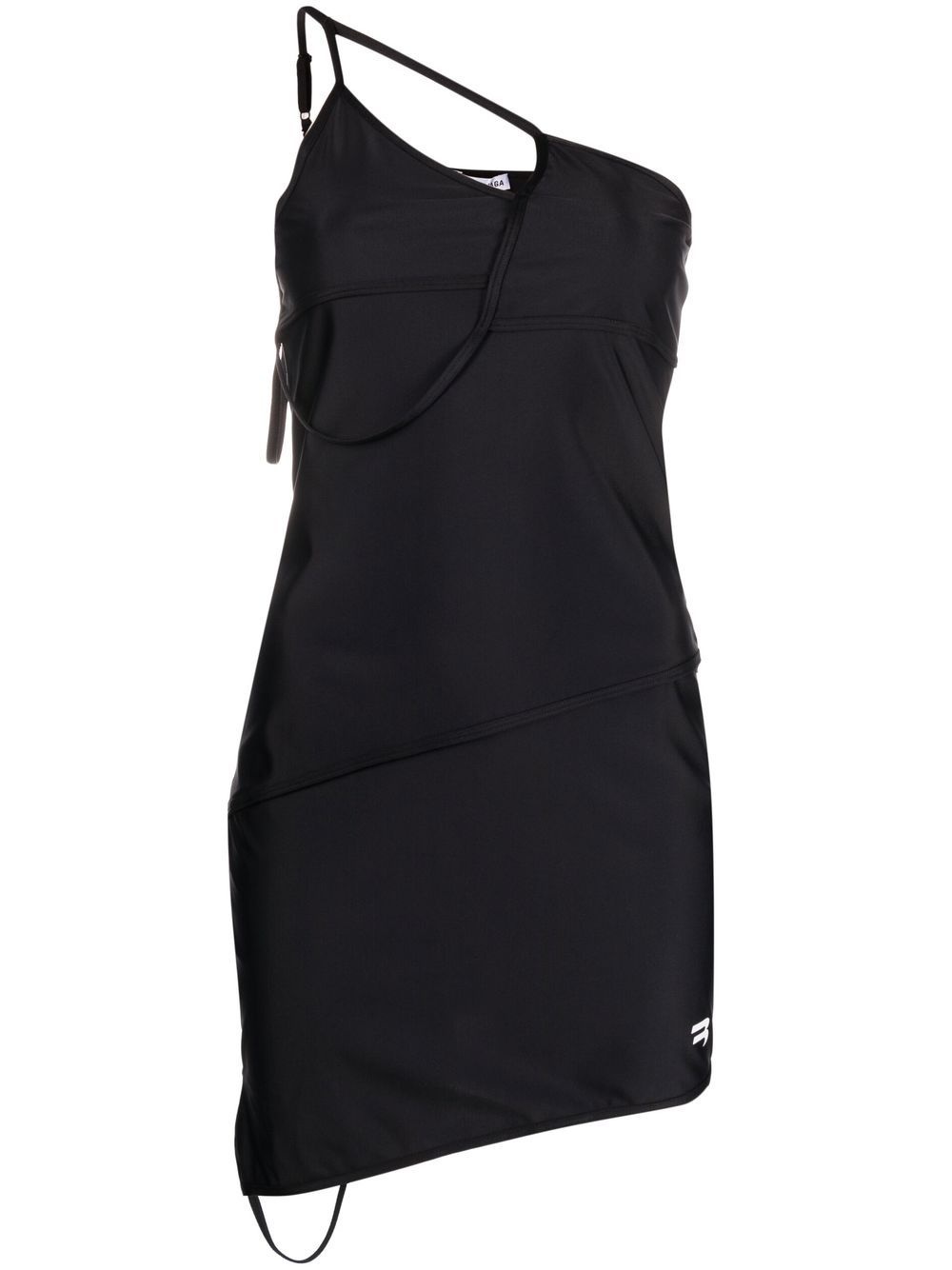 asymmetric-panelled bodycon dress - 1