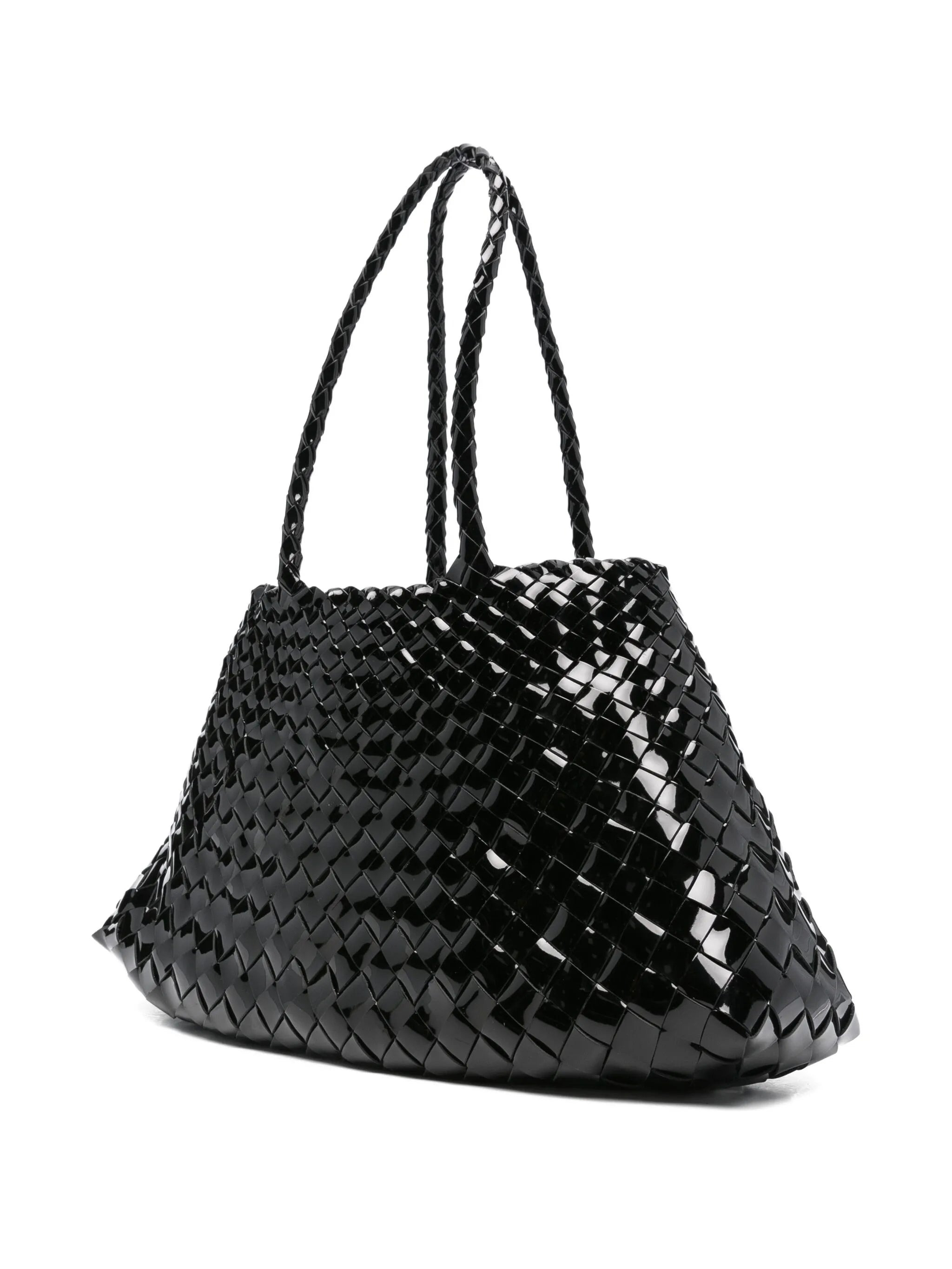 Dragon Diffusion Patent-leather Woven Tote Bag - 3