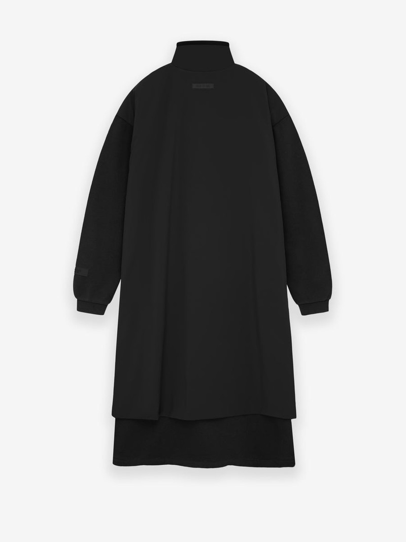 Womens Nylon Fleece Mockneck Sweater Dress 2