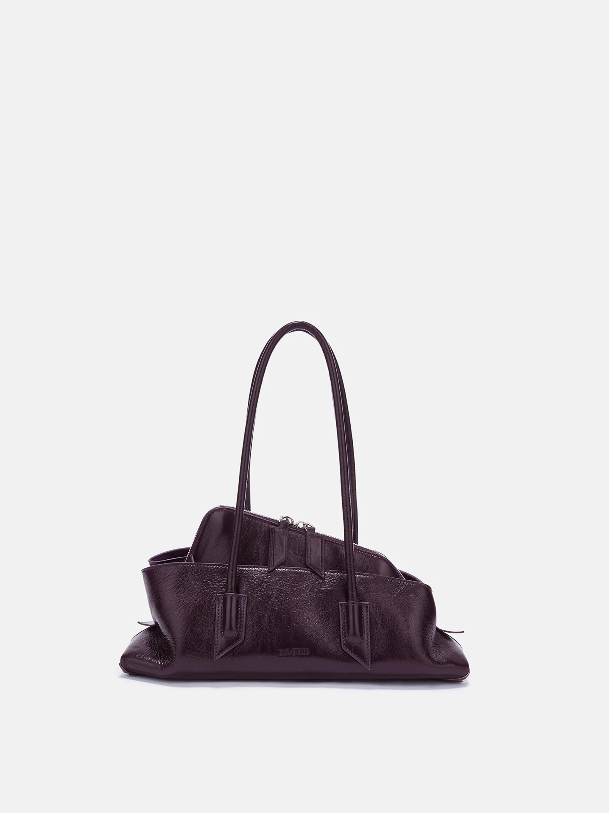 ''LA PASSEGGIATA SMALL'' DARK VIOLET TOP HANDLE - 1