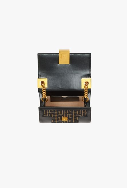 Small-sized bicolor khaki and black jacquard 1945 bag - 5